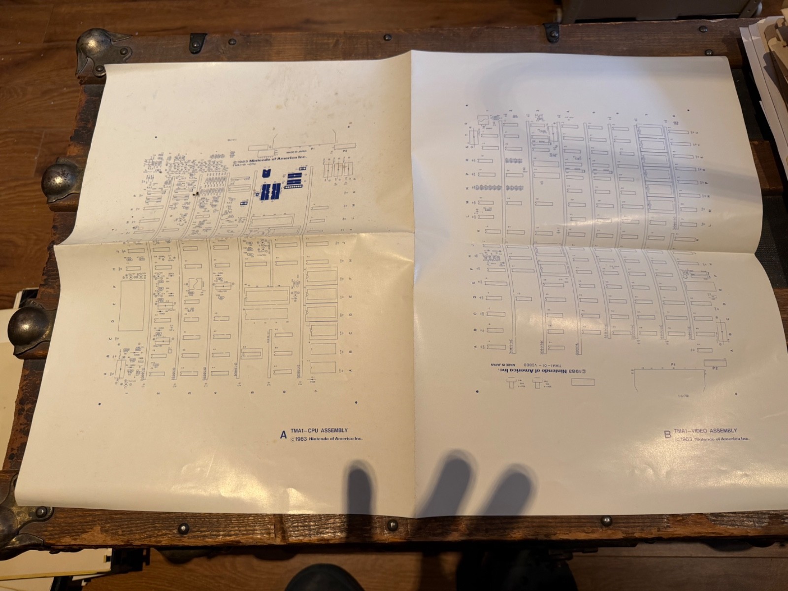 Vintage Arcade Nintendo 1983 TMA1 Schematics WD Video CPU Power Supply PP-7B Jap