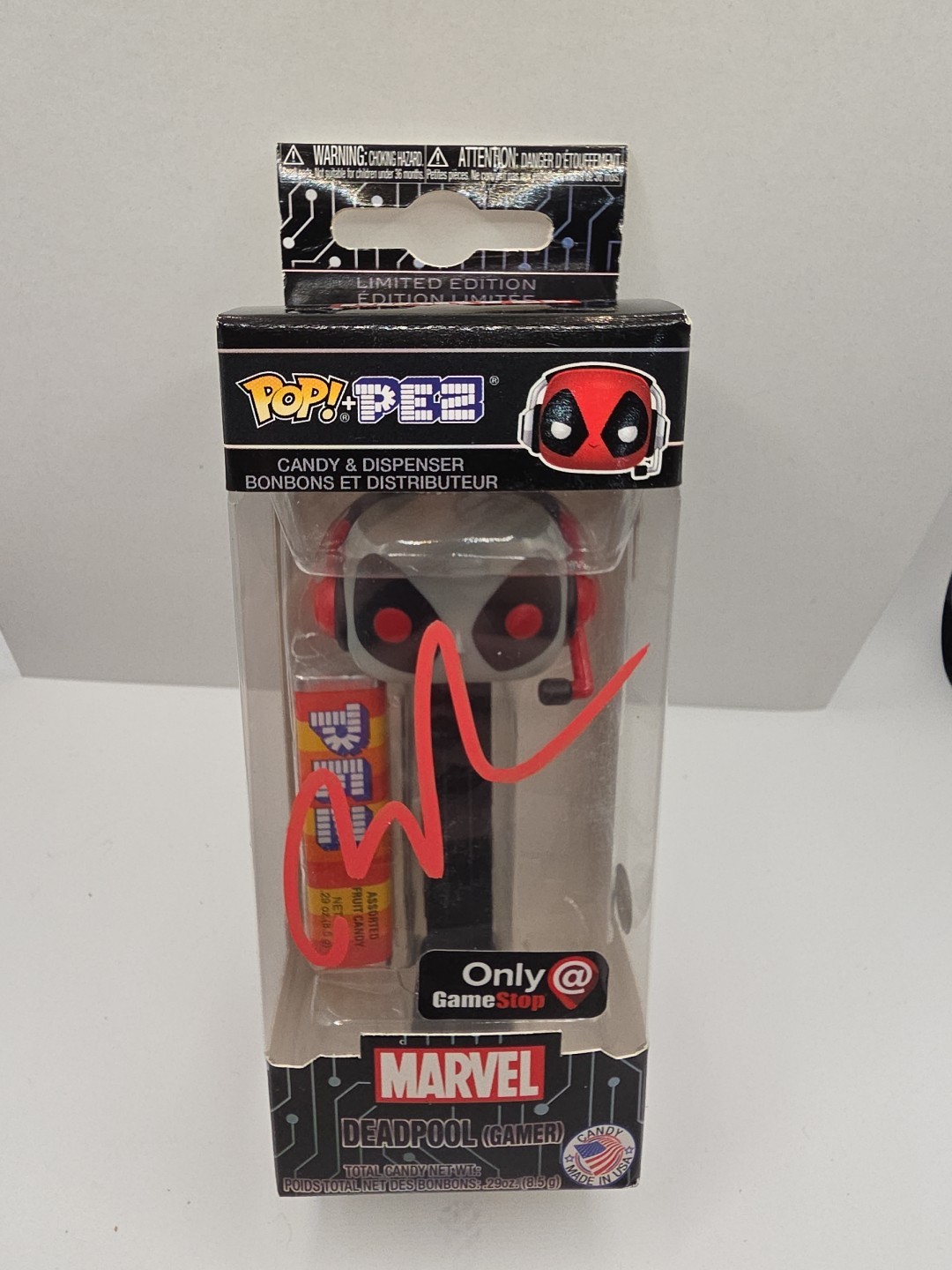 Funko POP Pez Marvel DEADPOOL Autographed Signed Ryan Reynolds Exclusive w/ COA