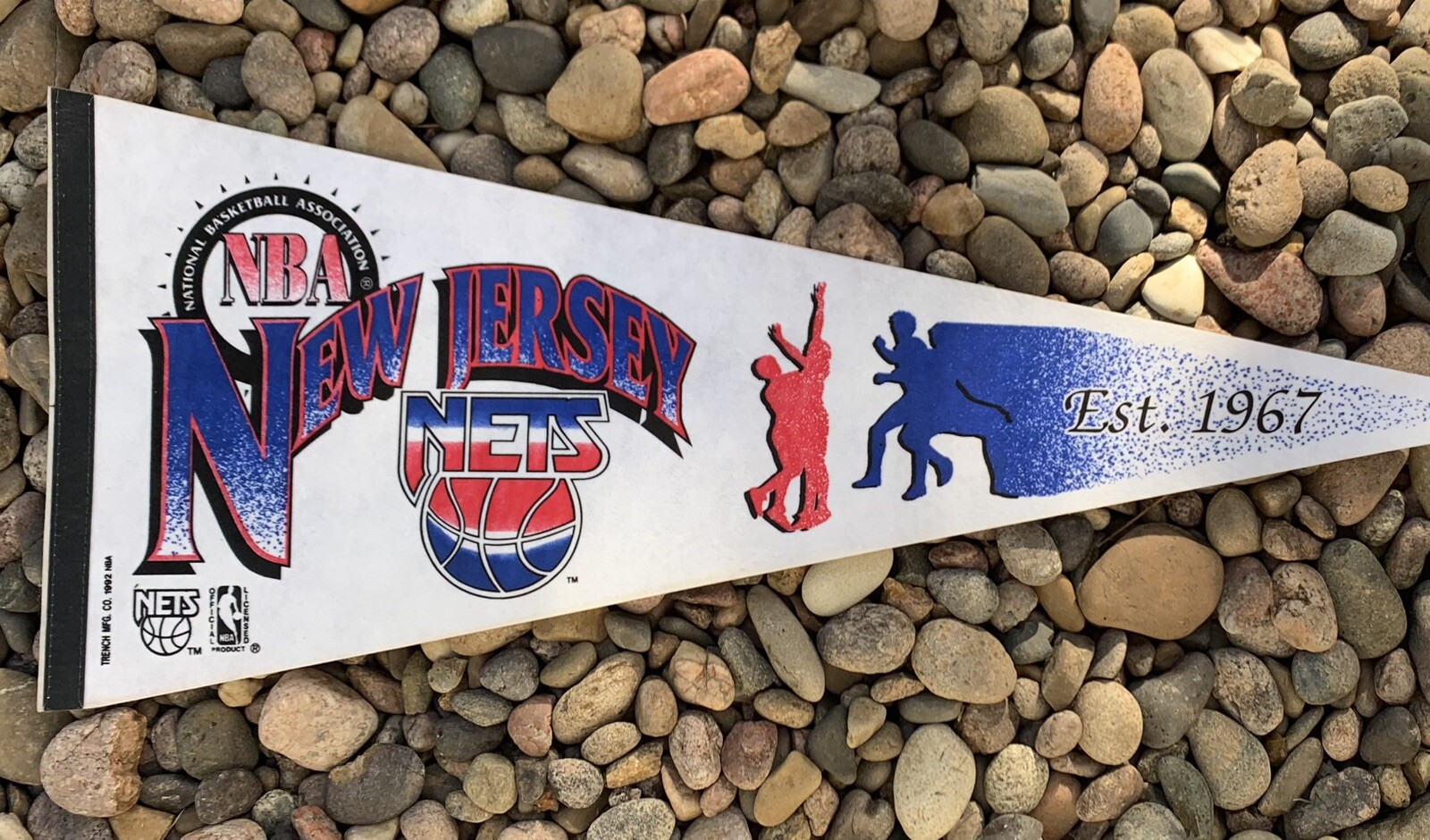 New Jersey Nets 1992 Basketball Pennant. Good Condition 
