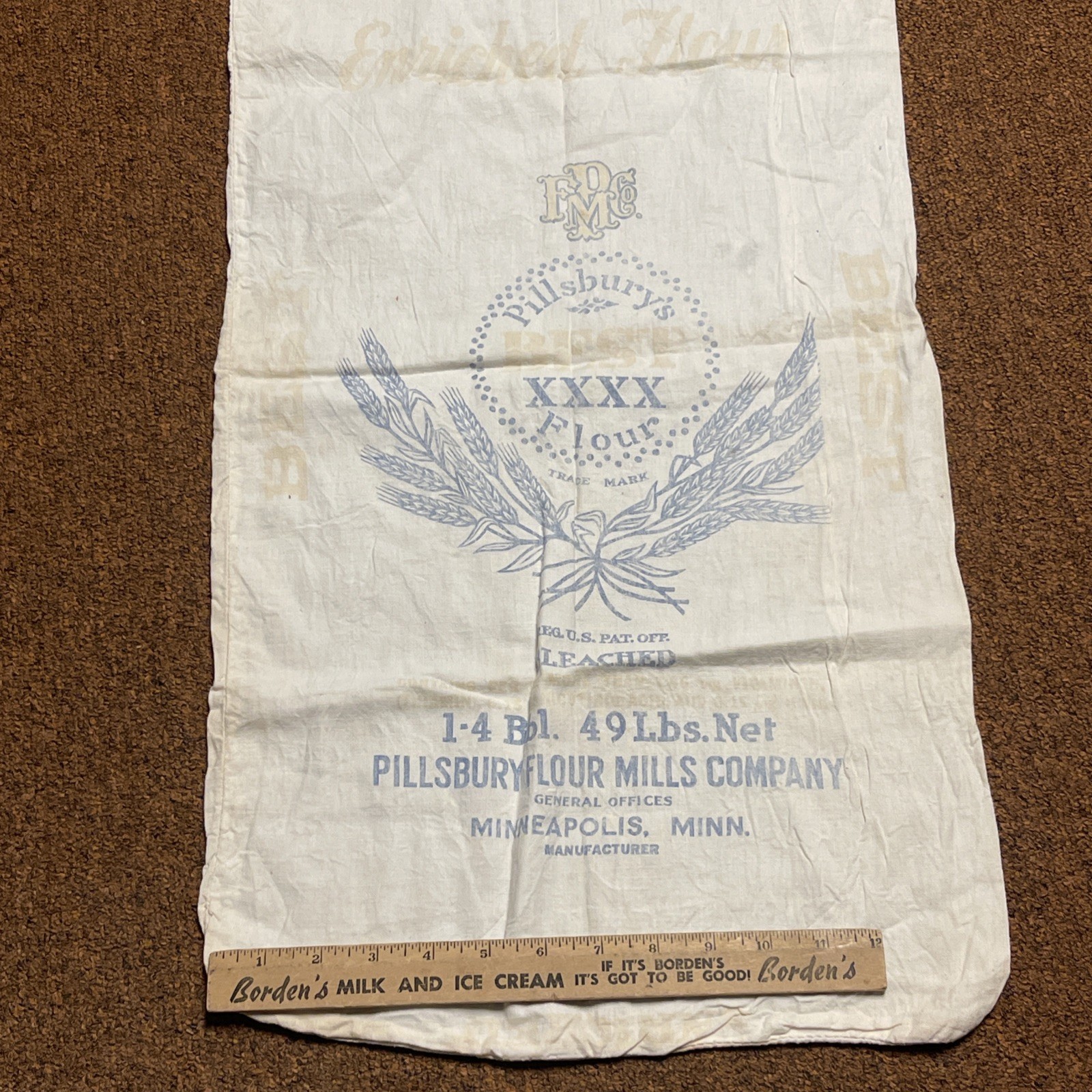 Vintage Pillsbury Bakery Flour Sack 14\ Vintage Pillsbury Bakery Flour Sack 14\