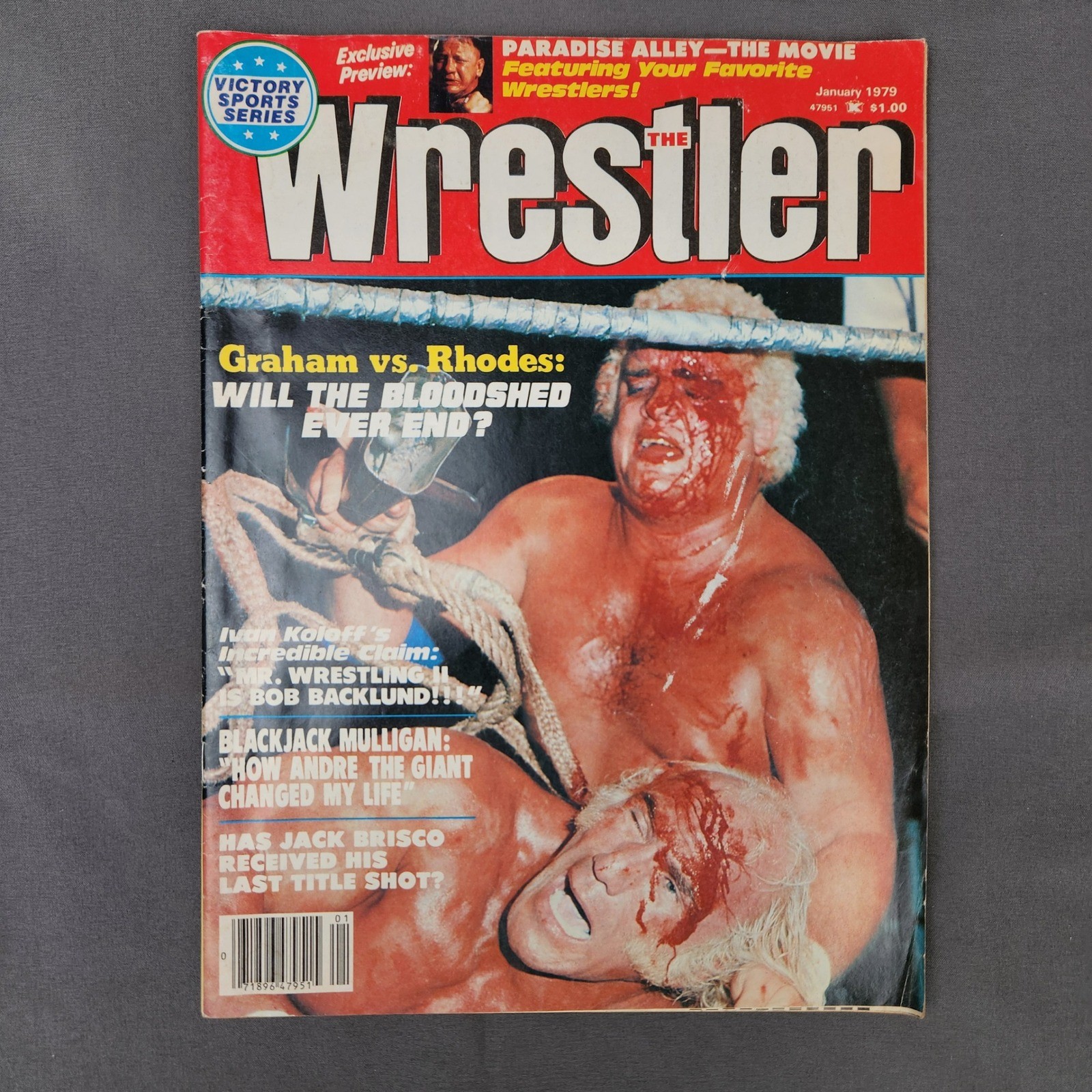 The Wrestler Magazine January 1979 Graham vs Rhodes Black Jack Mulligan Brisco