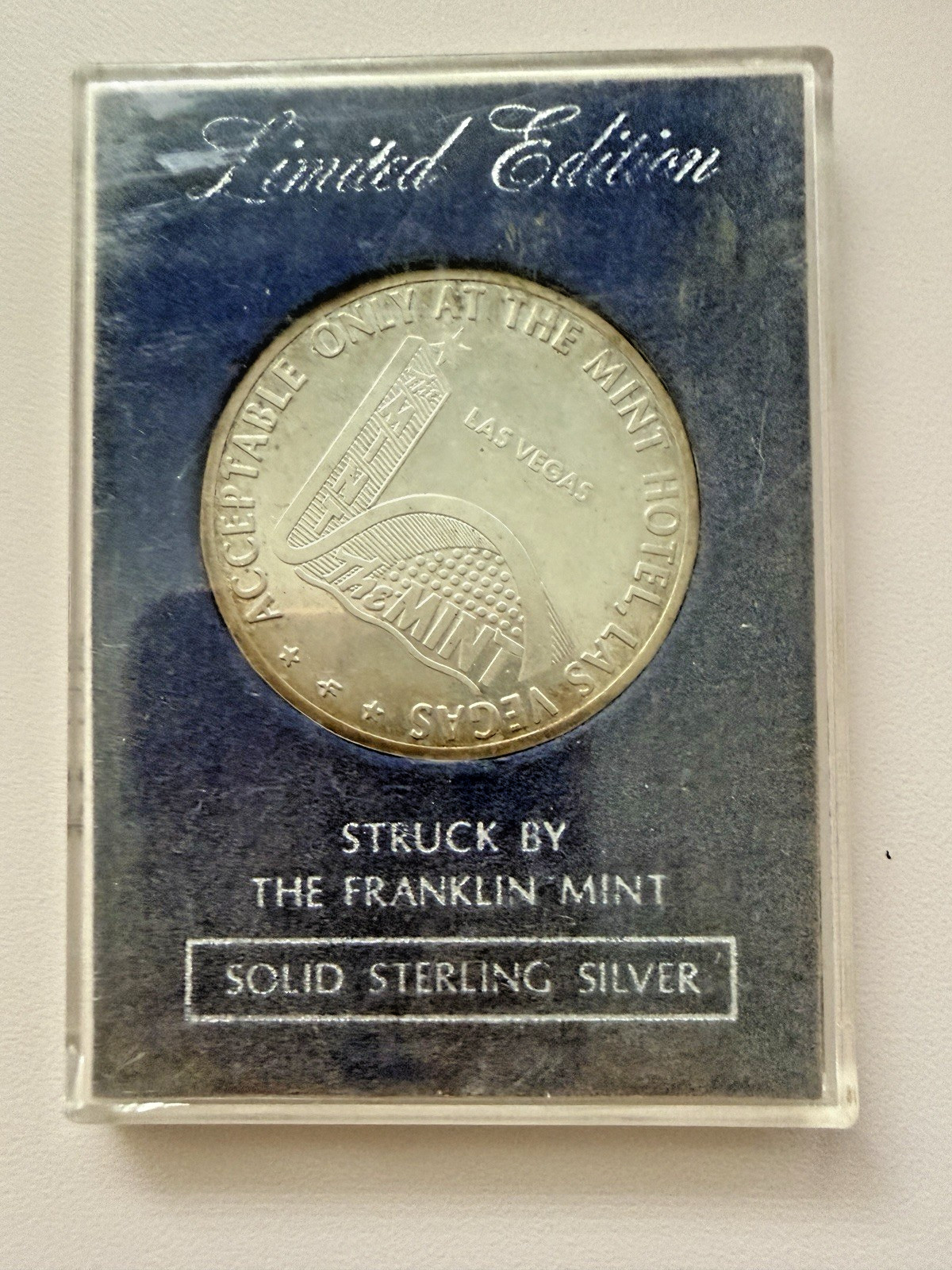 1967 Las Vegas Nevada Mint Hotel $5 Casino Token Franklin Mint Sterling Silver