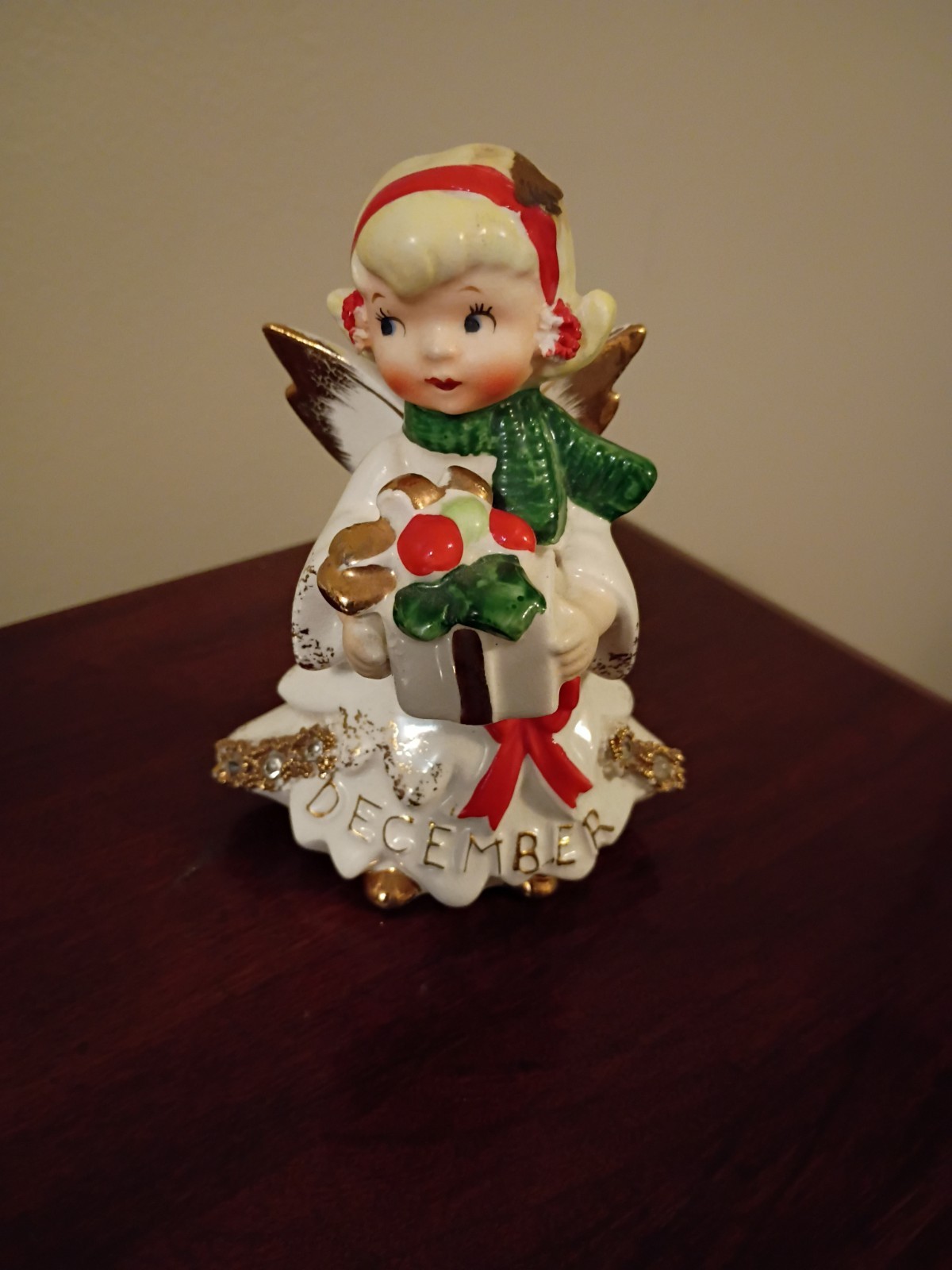 Vintage Geo Lefton December Christmas 1957 Birthday Angel Lefton Angel 1987J