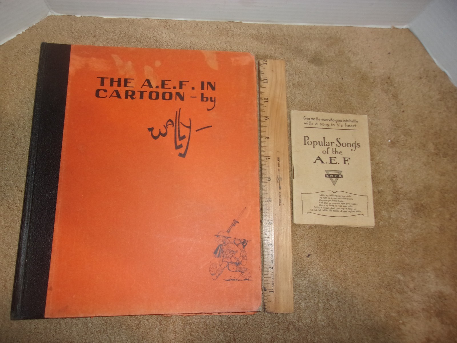 Original WW1 AEF 1918 Song Book & 1933 Stars & Stripes Collection