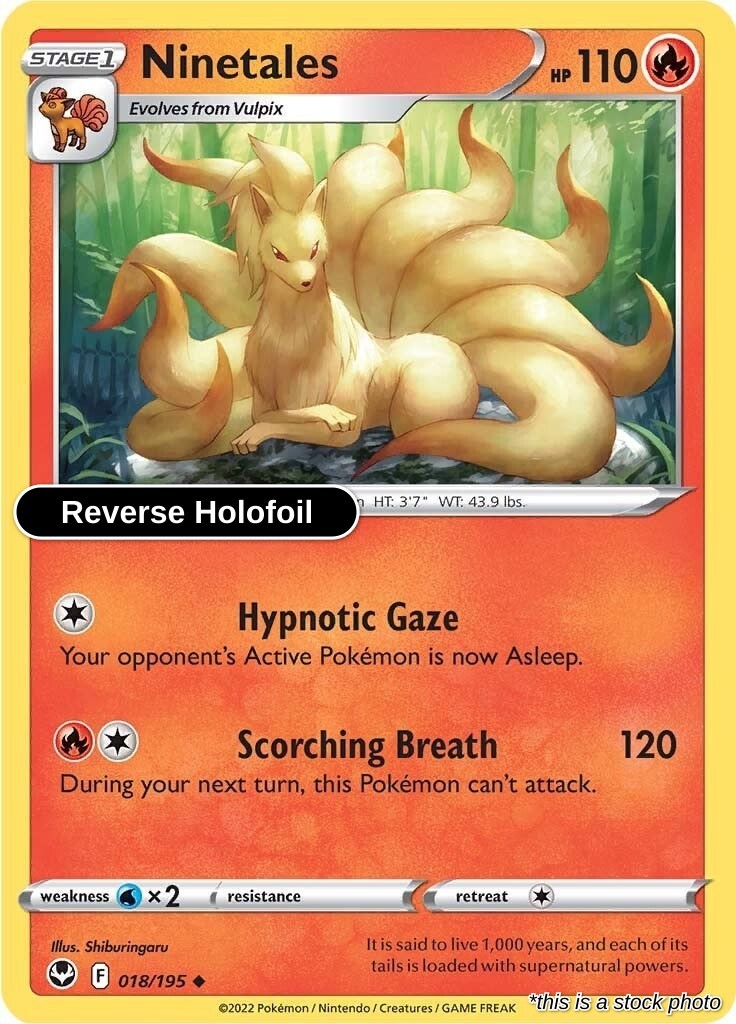 Ninetales : SWSH12 Reverse Holofoil - 018/195 Lightly Played