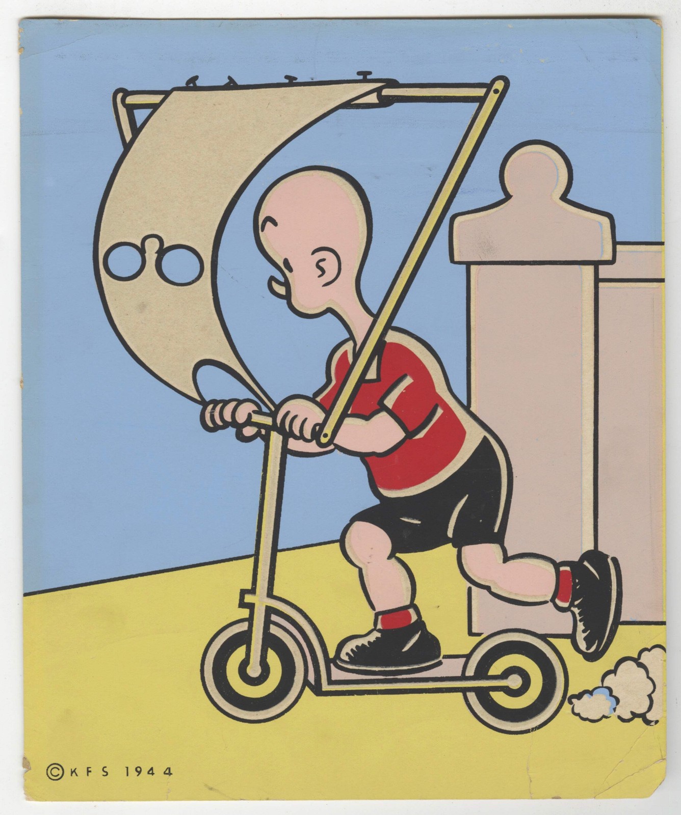 Original Henry King Features Syndicate Hand-Painted Comic Strip Art