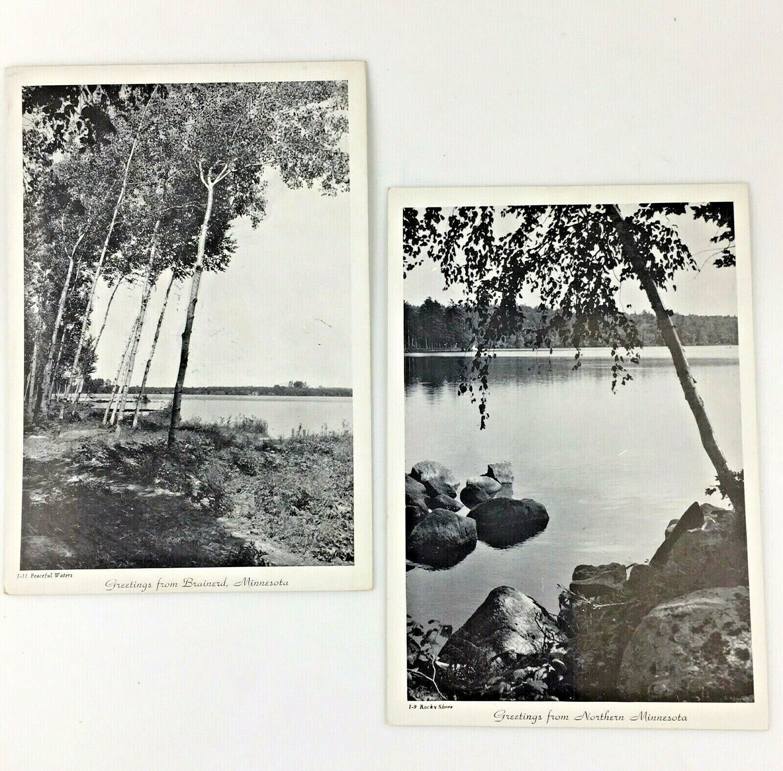 BRAINERD LAKE Herman Minnesota MN Photo Postcard Giant Large Jumbo Vintage Lot 2