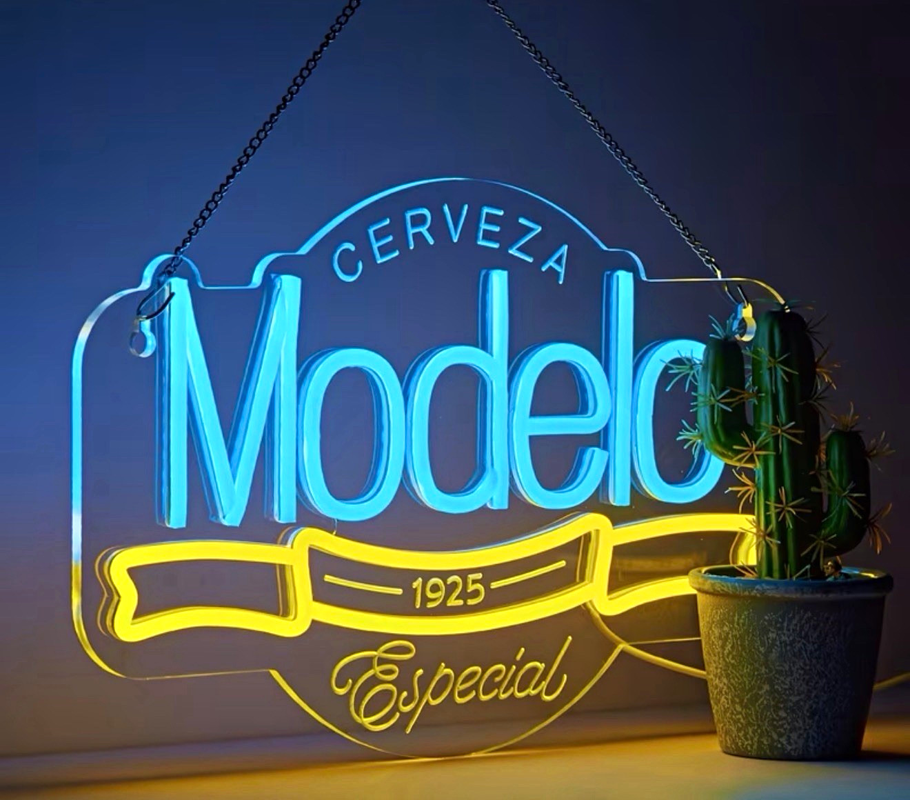 Modelo Especial Cerveza 1925 Neon Beer Sign Breweriana 16.5 x 11 in