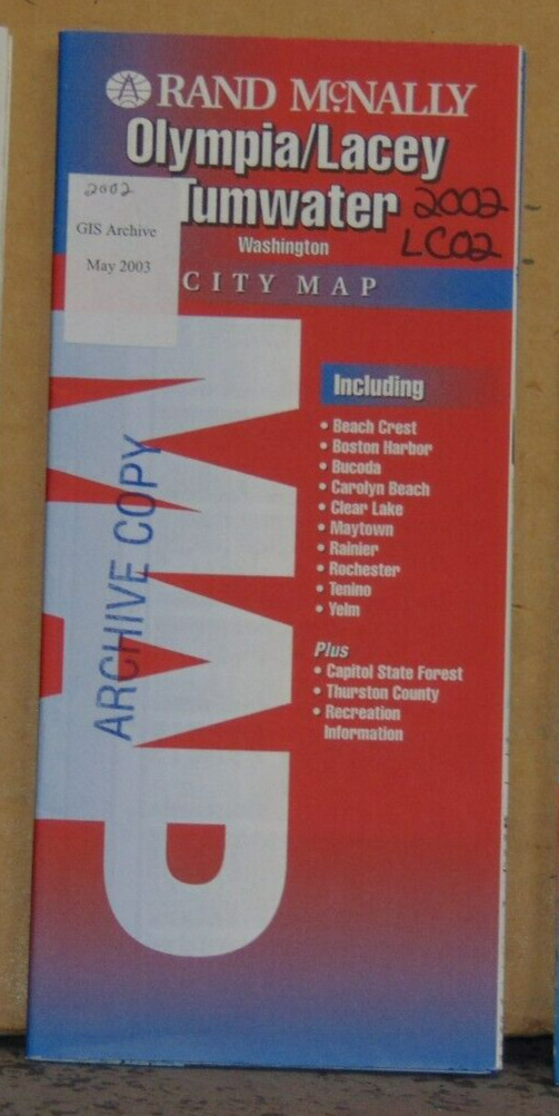 2002 Rand McNally Street Map of Olympia/Lacey/Tumwater, Washington
