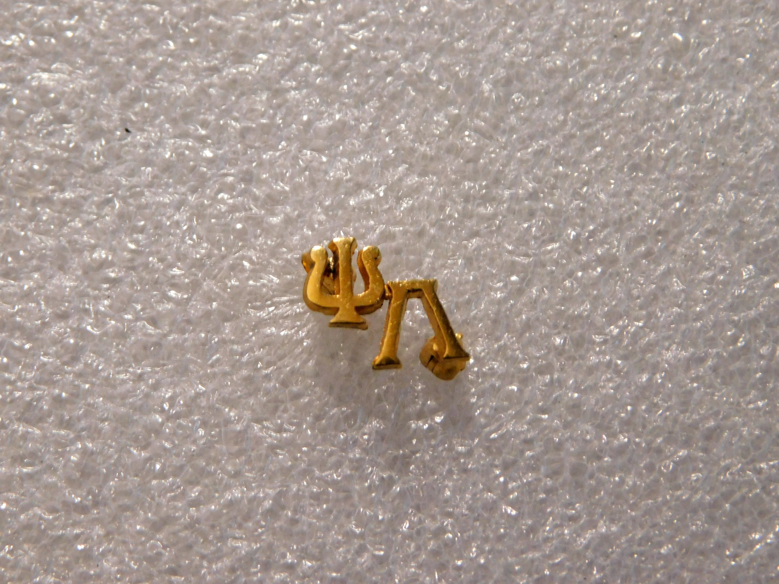 Nice Gold Tone Gold Tone Psi Lambda Fraternity Sorority Chapter Guard Pin