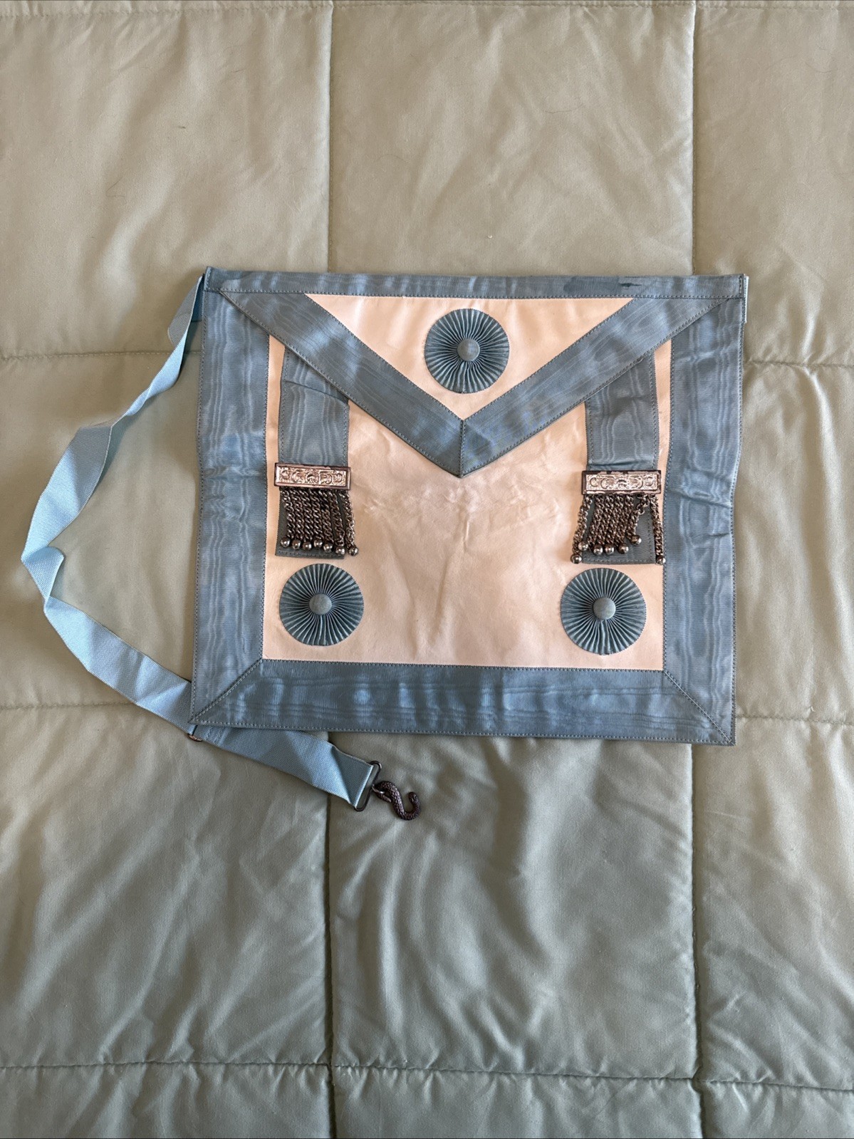 Master Mason Craft Apron UGLE English Constitution Lamb Skin Vintage Free Masons
