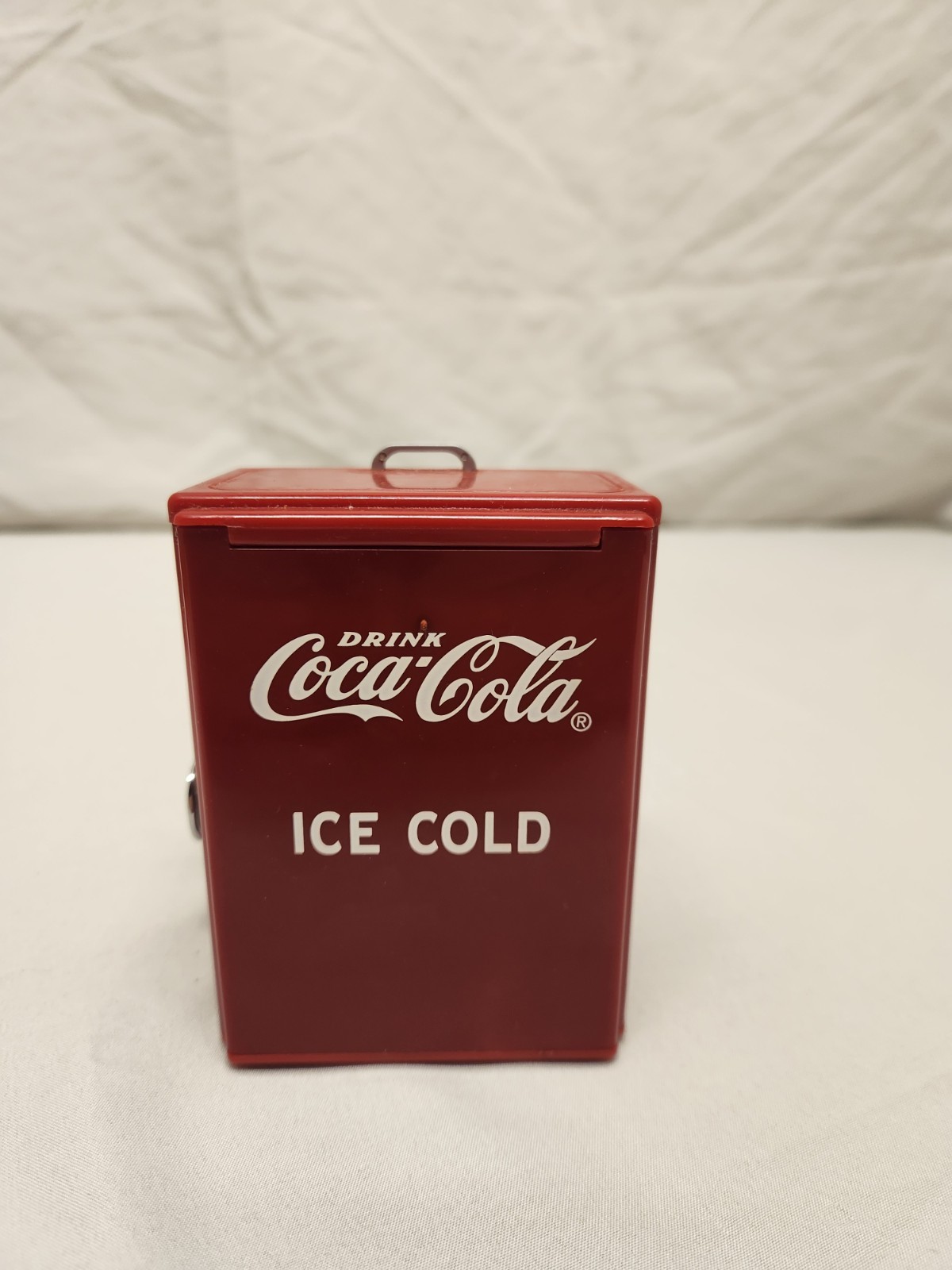 Vintage 1995 Coca Cola Toothpick Dispenser Holder Red Cooler Coke Collectible