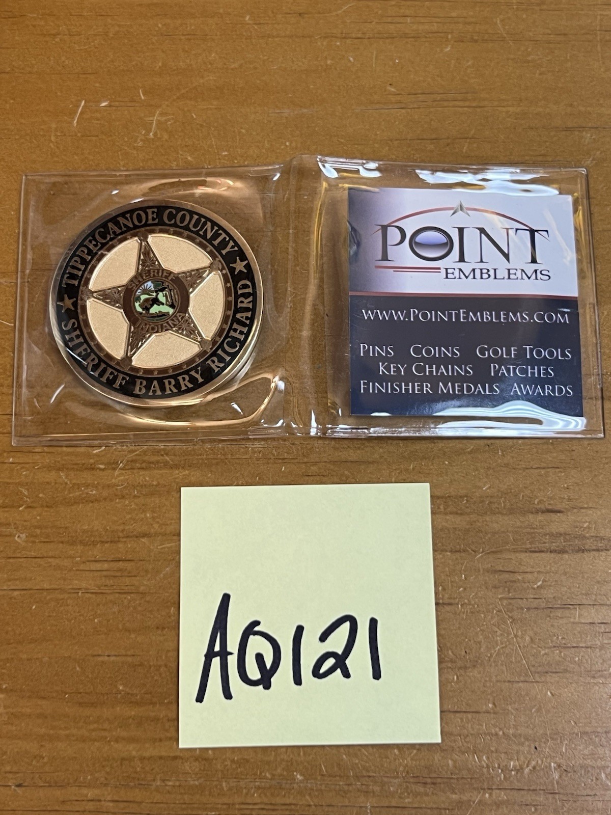 Tippecanoe County Sheriff Barry Richard Challenge Coin Indiana Lafayette