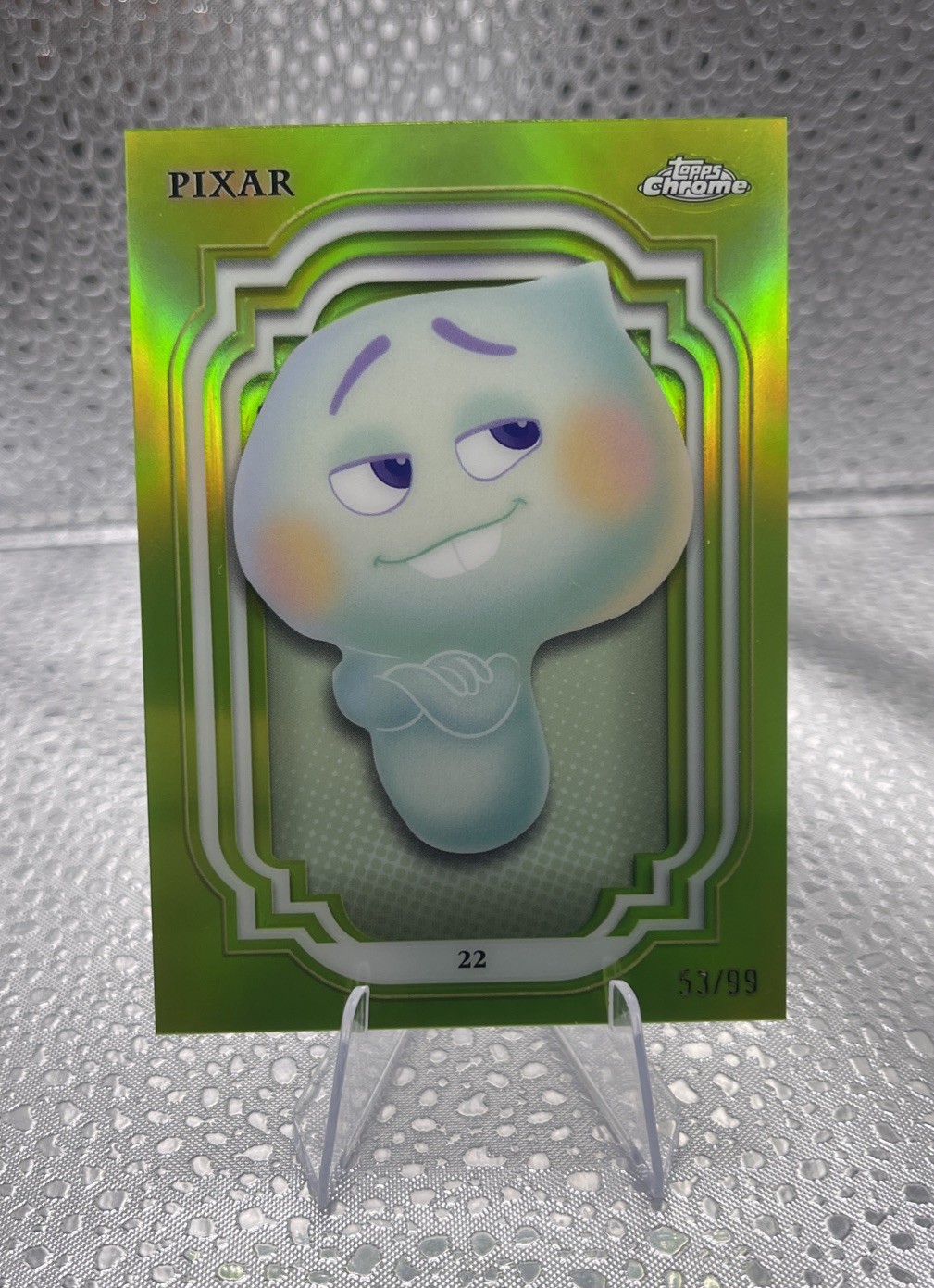 2024 Disney  Pixar Soul 22 Topps Chrome Pixar Green Parallel Card /99