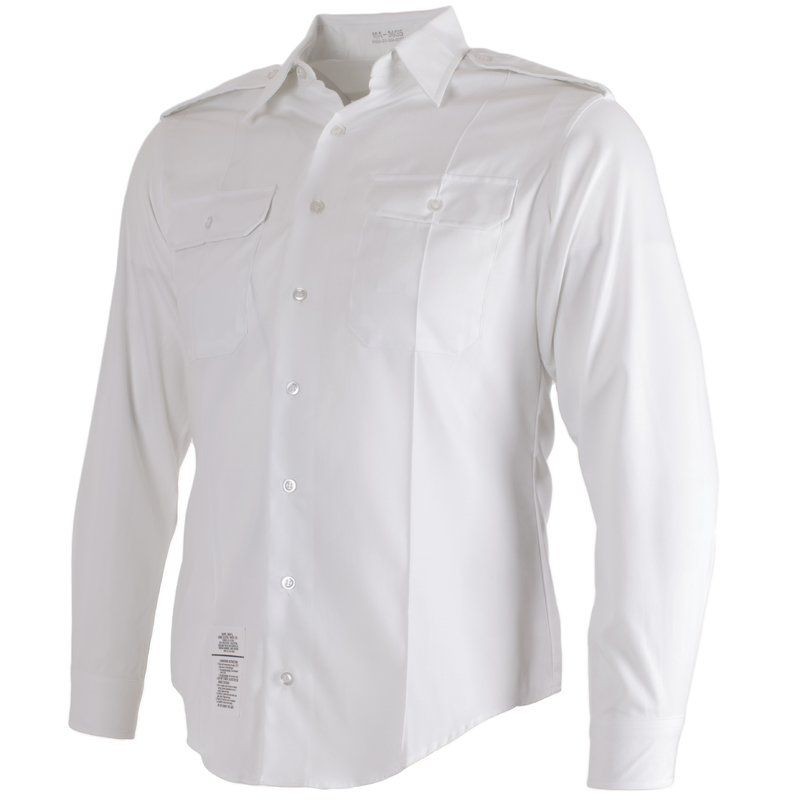US Army ASU White Dress Long Sleeve Uniform Shirt 16- 34/35-C Long Sleeve Large