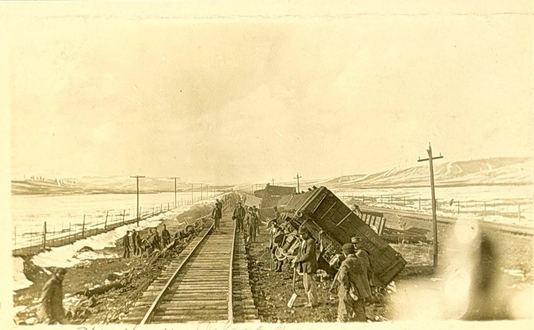 RPPC Train Wreck Derailment Colorado Vintage Real Photo Postcard c1904-1918 AZO