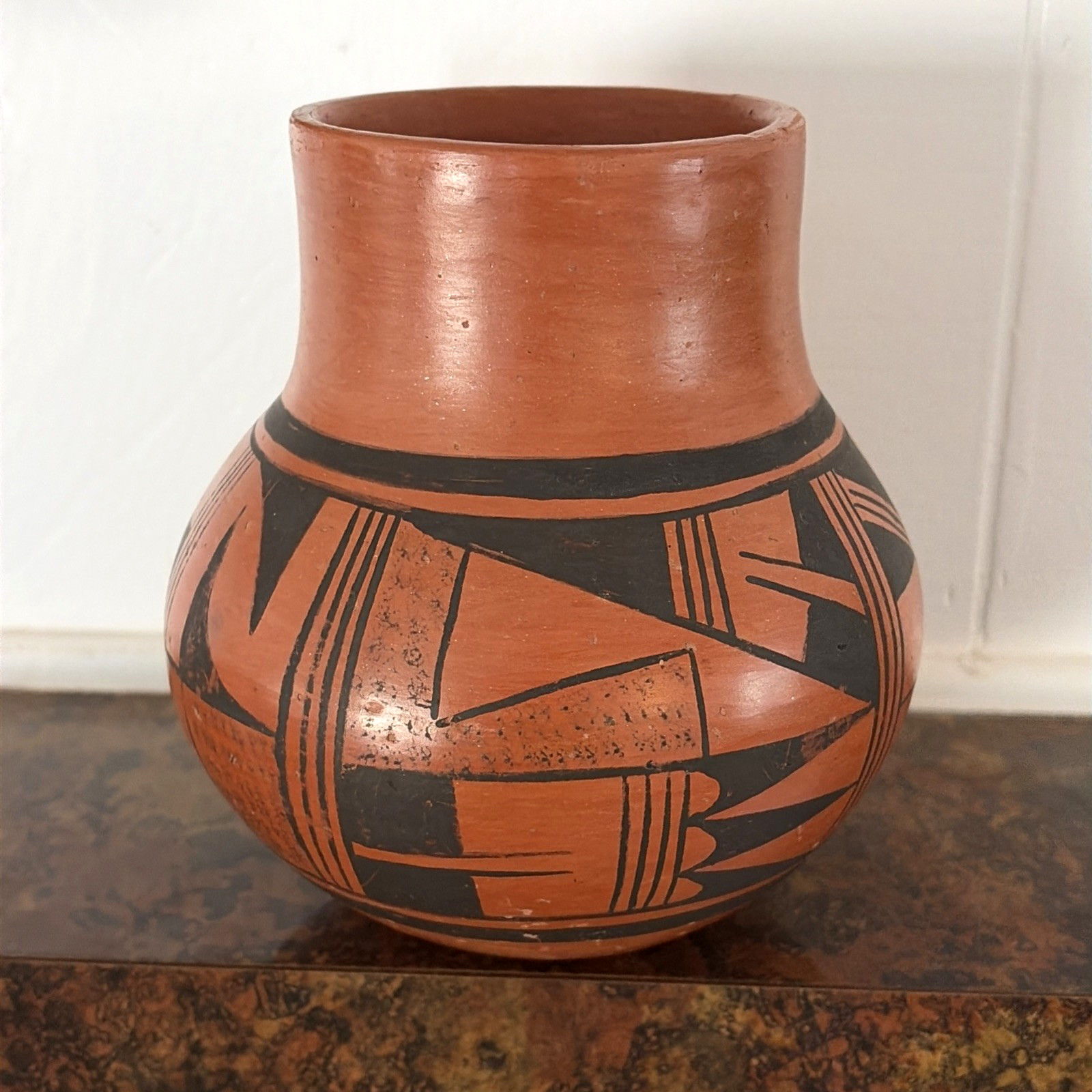 Vintage Native American Hand Coiled Hopi-Tewa Pottery Jar 6 Vintage Native American Hand Coiled Hopi-Tewa Pottery Jar 6