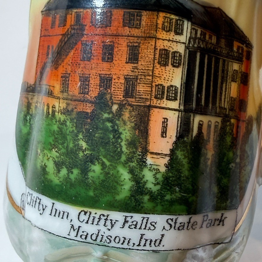 CLIFTON INN - MADISON INDIANA Antique CHINA Souvenir TRINKET CREAMER CLIFTON INN - MADISON INDIANA Antique CHINA Souvenir TRINKET CREAMER