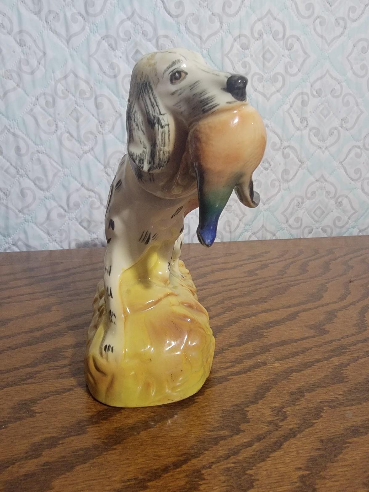 1970 Ezra Brooks Spaniel Hunting Dog w/Pheasant Whiskey Decanter Great Condition 1970 Ezra Brooks Spaniel Hunting Dog w/Pheasant Whiskey Decanter Great Condition