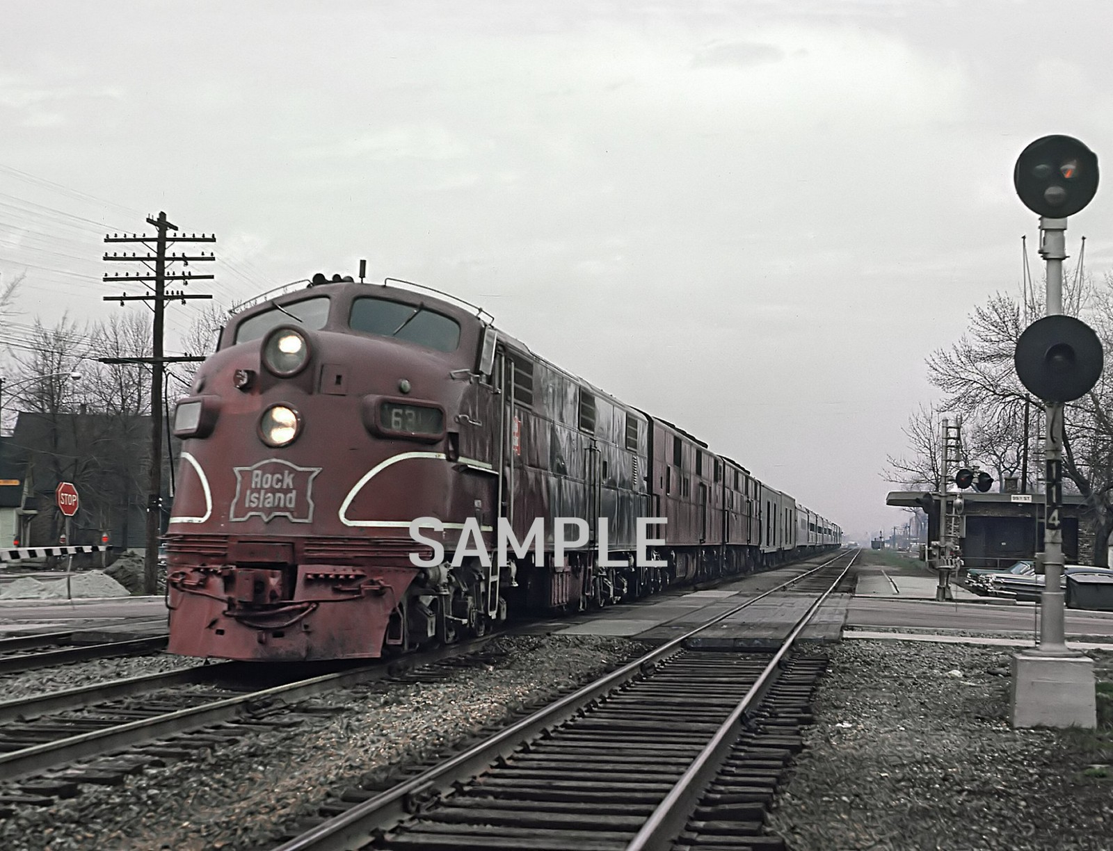 1960s ROCK ISLAND DIESEL 8.5X11 Photo  (234-k)
