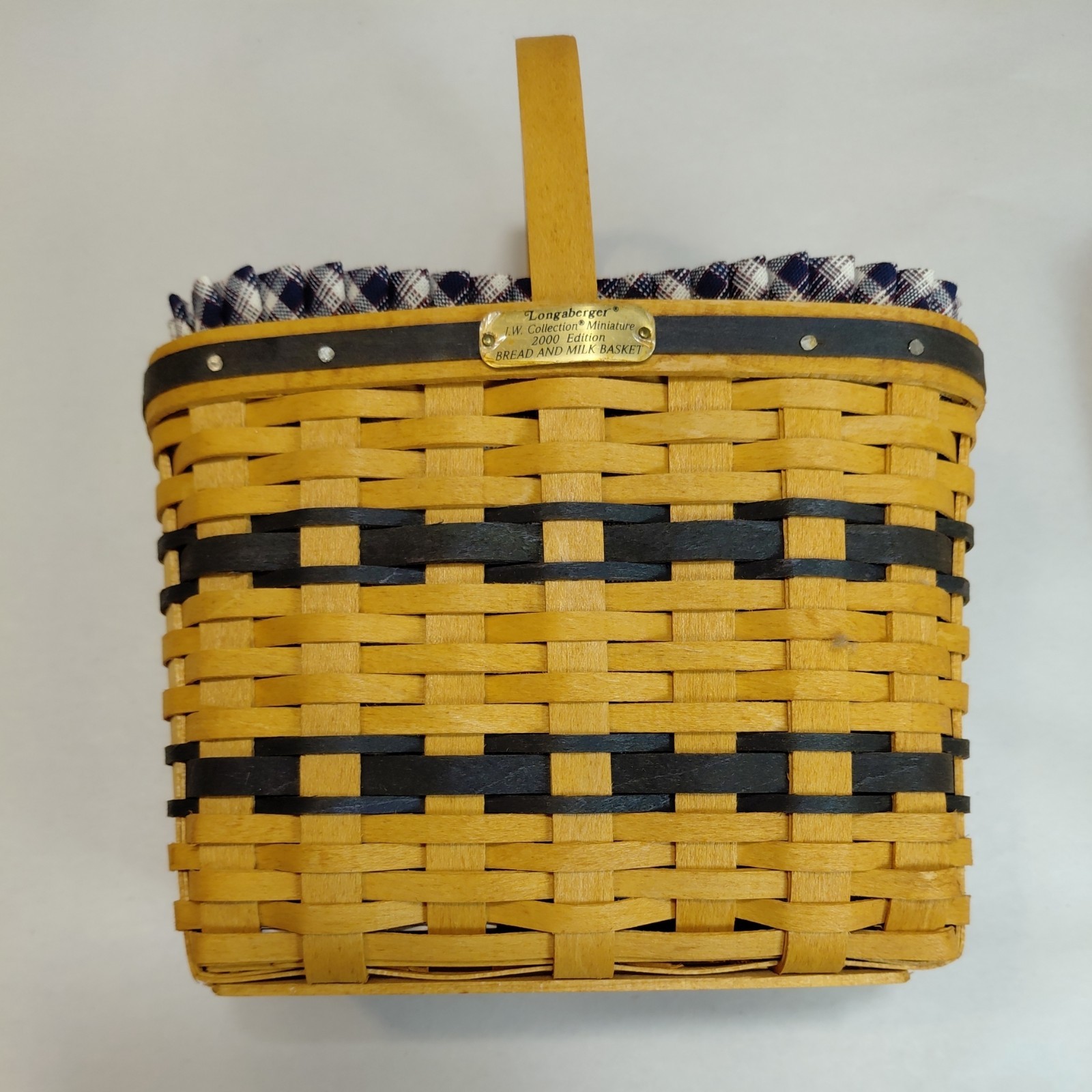 Vintage Longaberger Collectors Club J.W. Mini Bread & Milk Basket~2000 MINT Box