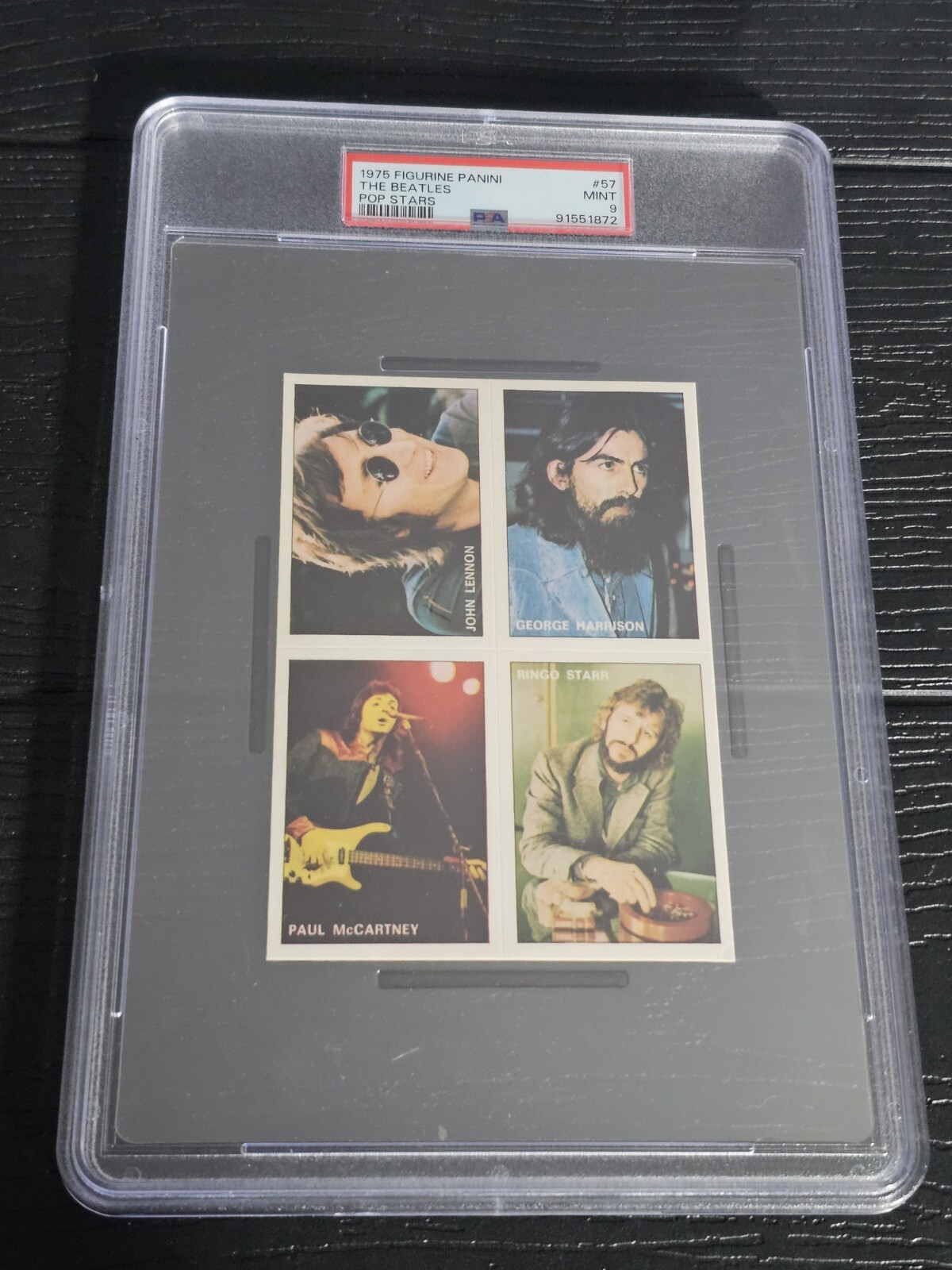 1975 Panini Pop Stars BEATLES #57 PSA 9 Highest Ever Graded