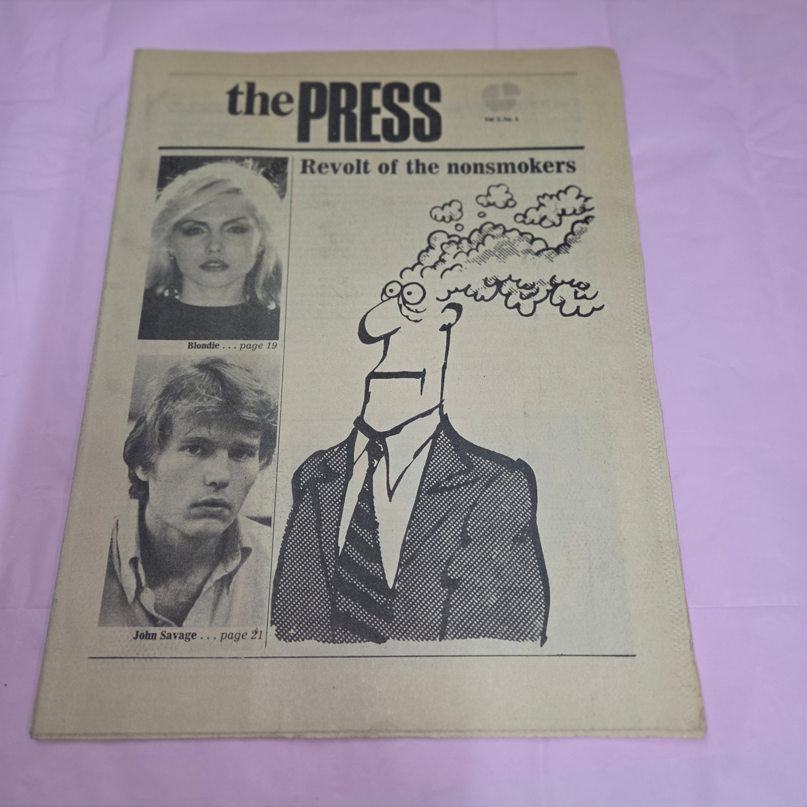 Vintage The Press Vol 5 No 4 Newspaper Blondie Burgess Meredith Rocky