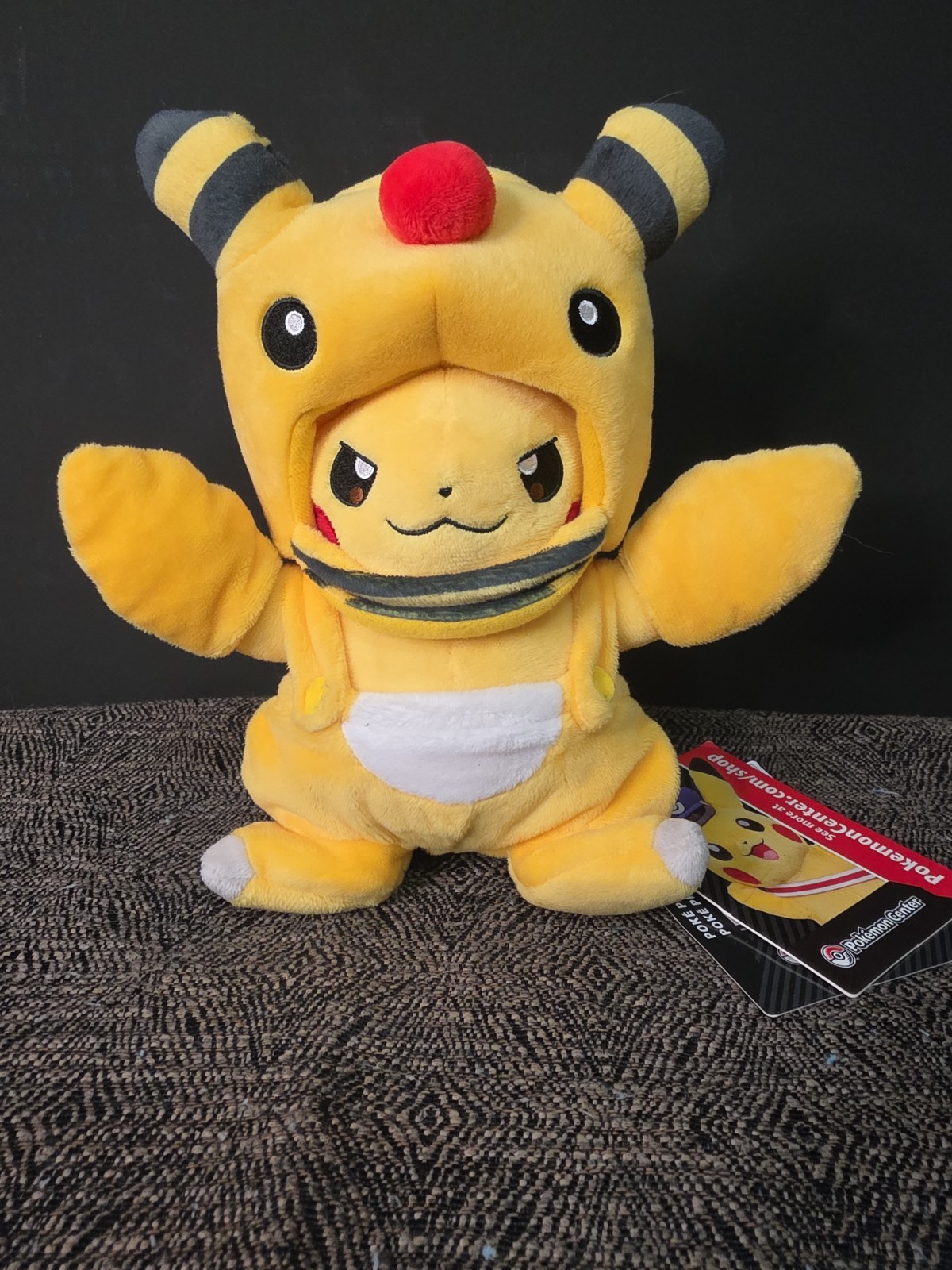 2019 Pokemon Center Poke Maniac Pikachu Ampharos Costume Plush New With All Tags