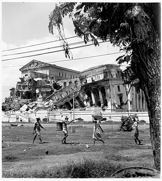 Ruins Of Philippine Parliament Building 1945 OLD PHOTO