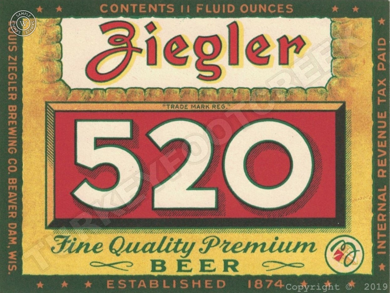 Ziegler 520 Beer Label 9\