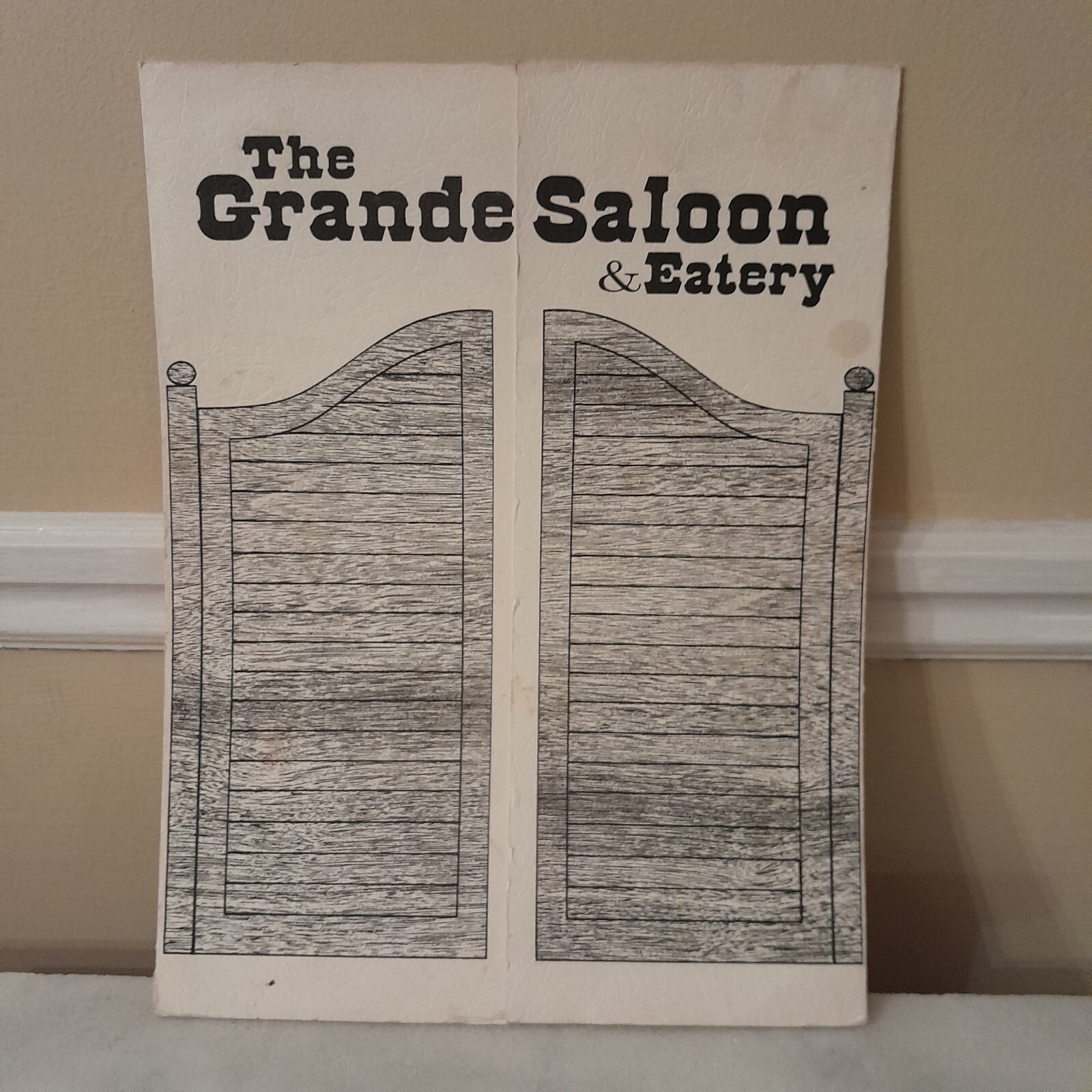 Vintage The Grand Saloon & Eatery Restaurant Menu 