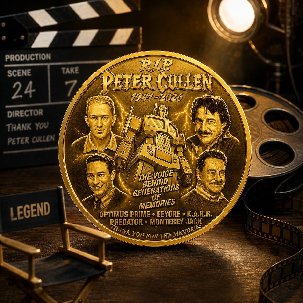 RIP Peter Cullen 1941-2026 Legendary Voice Actor Commemorative coin