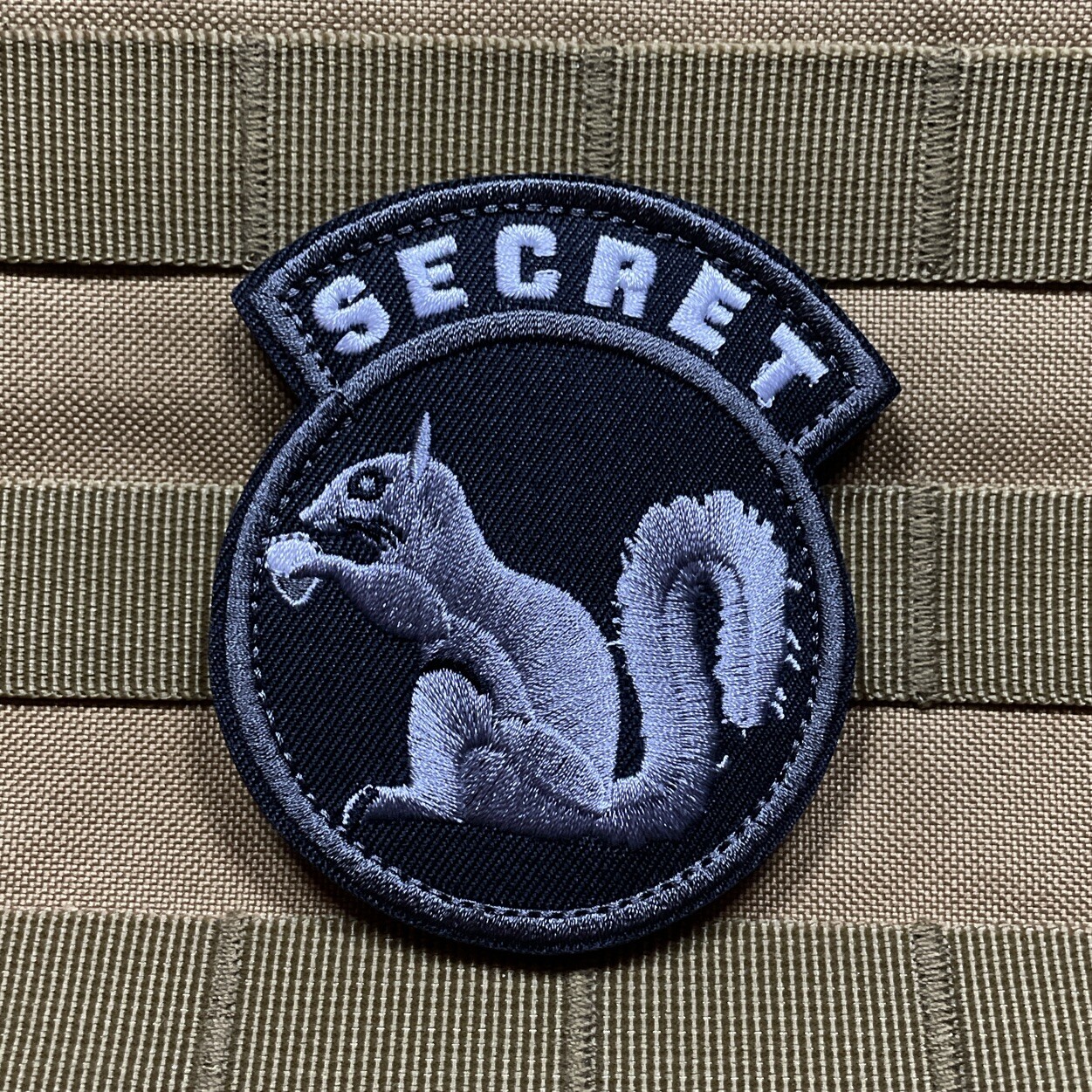 Secret Squirrel Classified CIA SF Tactical Military Hook Loop Morale Patch