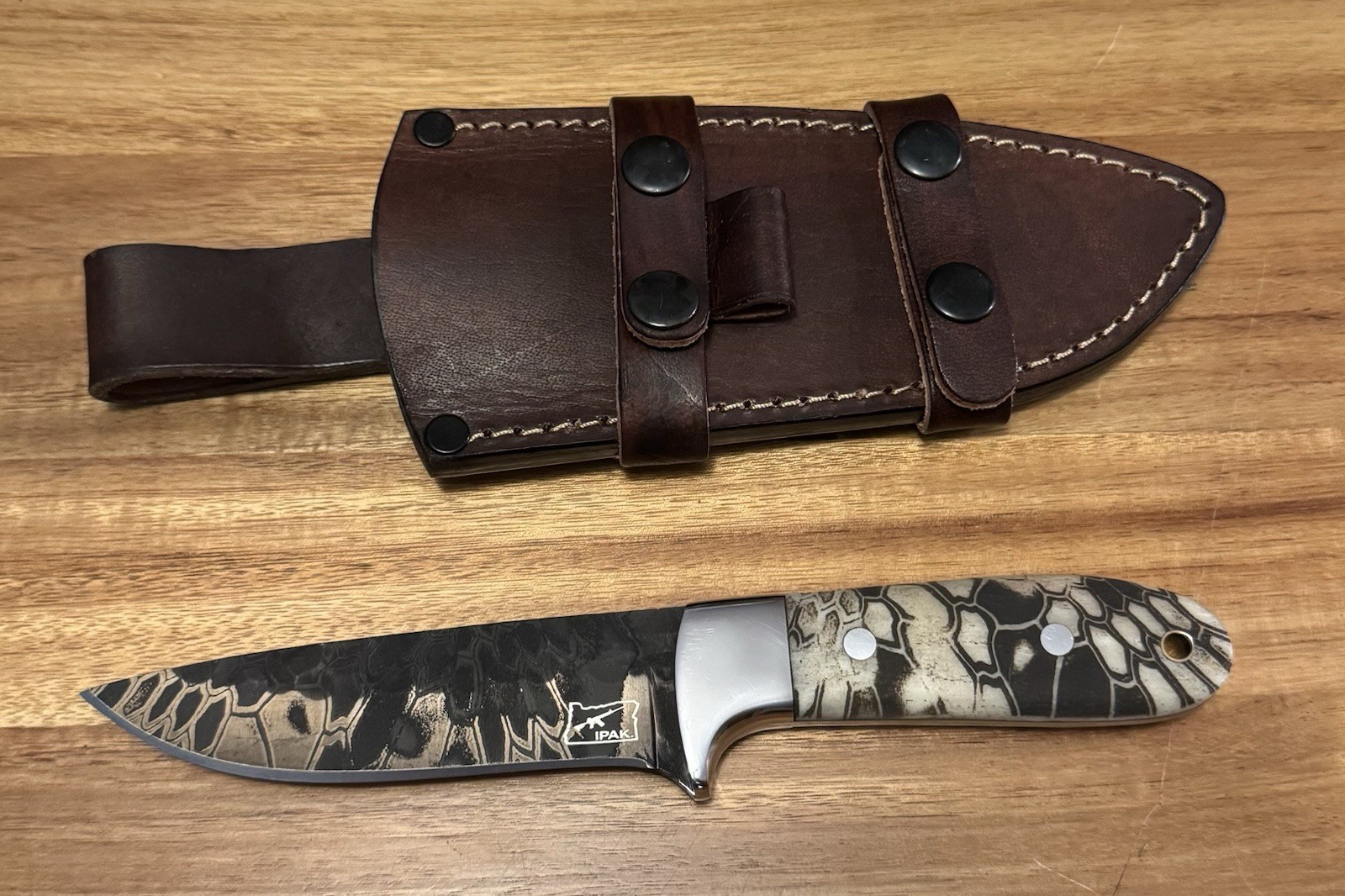 IPAK handmade kryptek camo with sheath