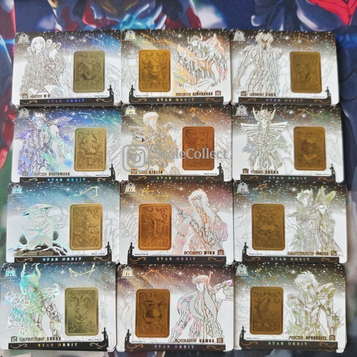 Kayou Saint Seiya Star Orbit Wave 1 UTR Complete Set 12 Cards Gold Saints Foil