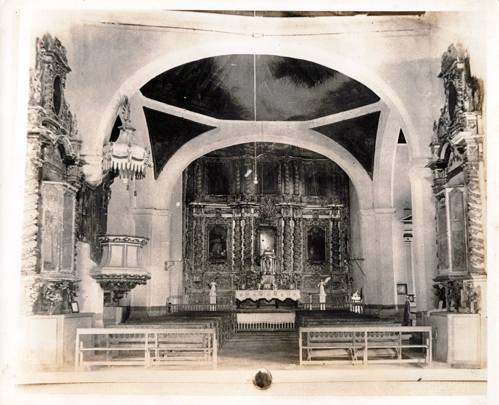 RARE CUBA CUBAN OLD HAVANA CHURCH BUILDING INTERIOR 1920s ORIG PHOTO MA84