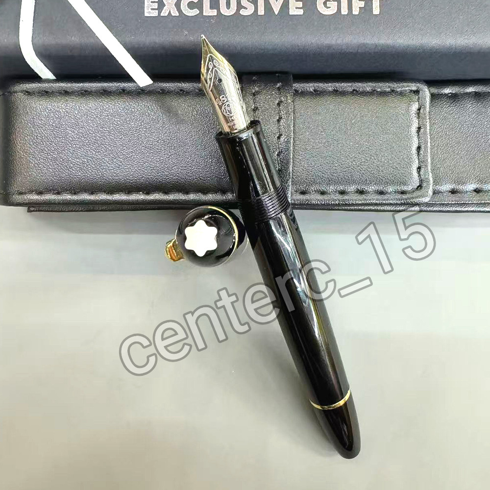 MONTBLANC Meisterstuck 146 Classic Black Gold Trim Fountain Pen w/ Box MONTBLANC Meisterstuck 146 Classic Black Gold Trim Fountain Pen w/ Box