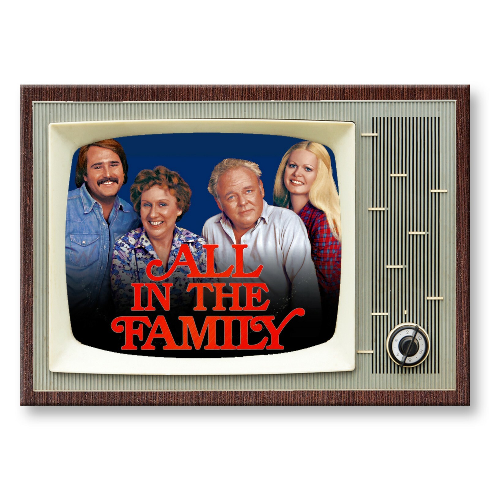 ALL IN THE FAMILY Classic TV 3.5 inches x 2.5 inches Steel FRIDGE MAGNET