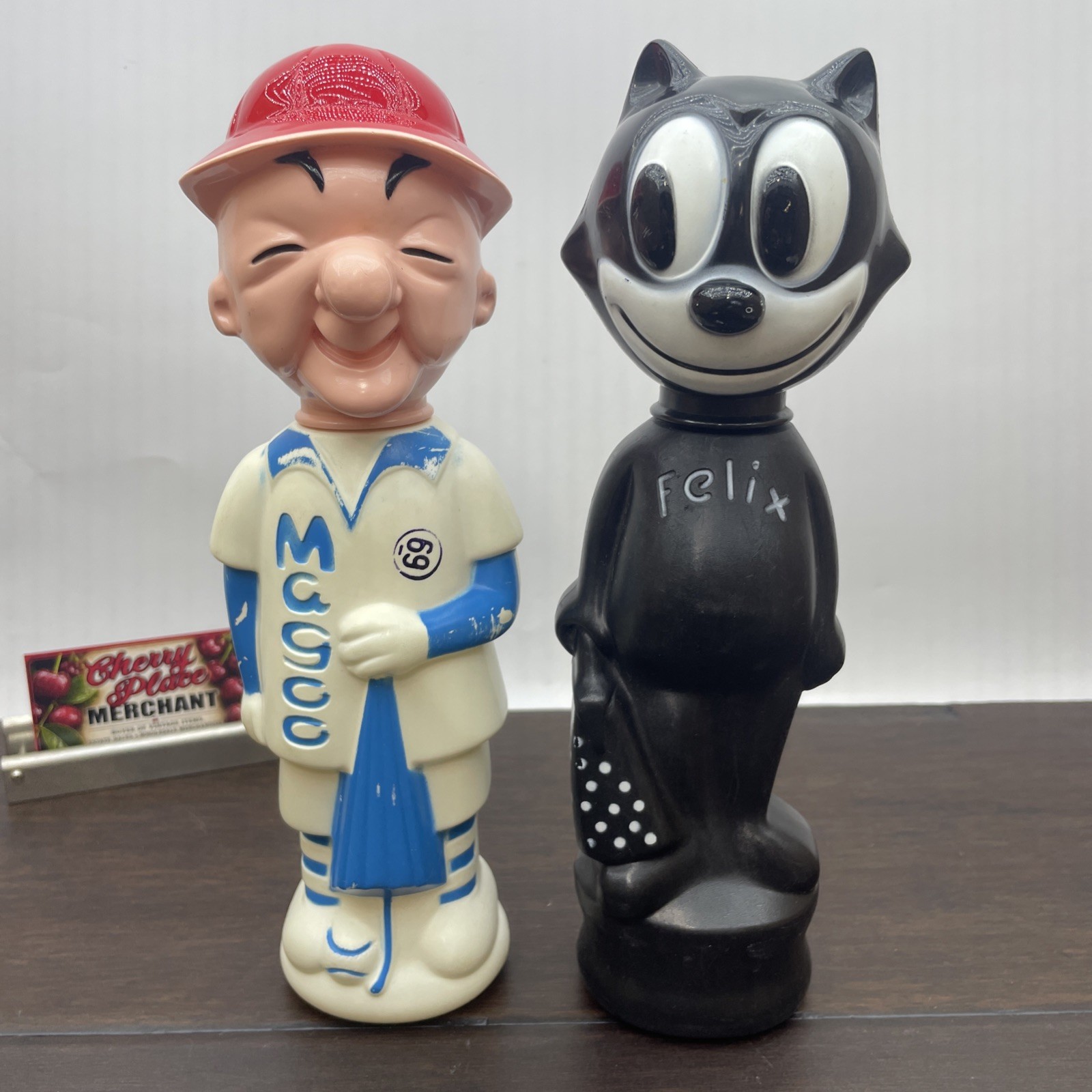 Vintage Black Felix the Cat And Magoo Soaky Bubble Bath Bottle Colgate Palmolive