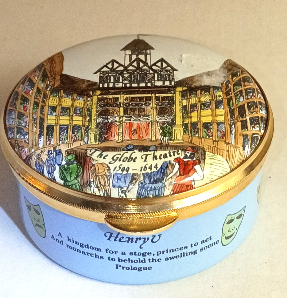 Vintage Shakespeare Globe Theatre Enamel Box Limited Edition #8/250 England