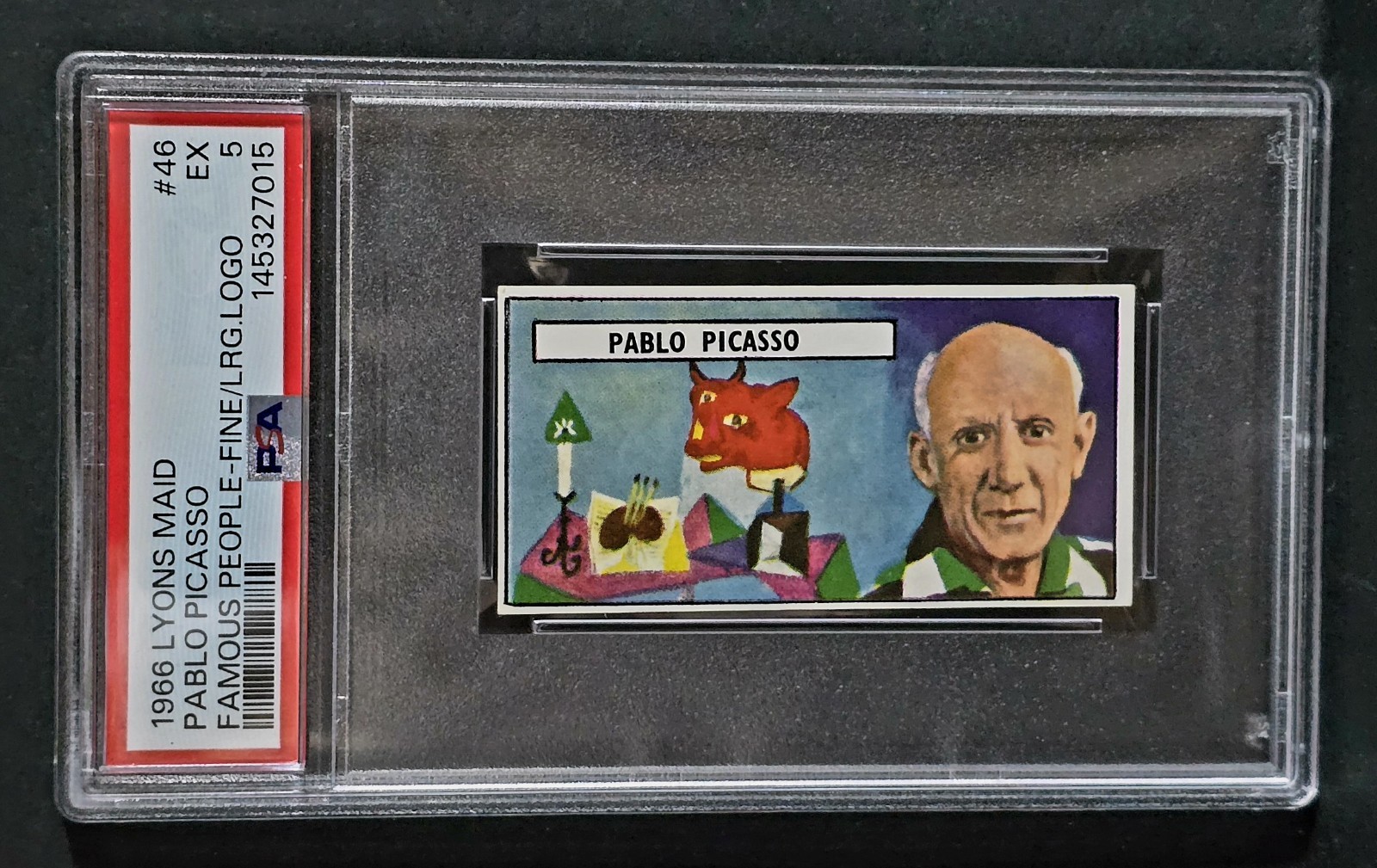1966 🔵 PSA 5 Pablo Picasso Lyons Maid Famous People-FINE/LRG LOGO 1966 🔵 PSA 5 Pablo Picasso Lyons Maid Famous People-FINE/LRG LOGO