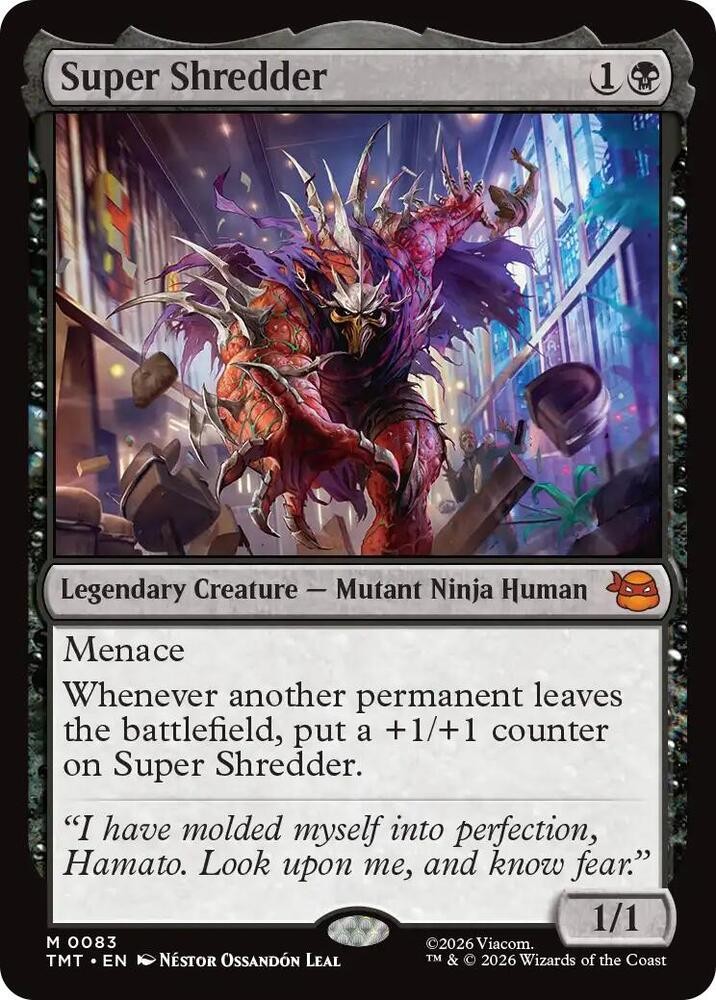 Super Shredder 0083 Mythic Teenage Mutant Ninja Turtles Magic: The Gathering NM