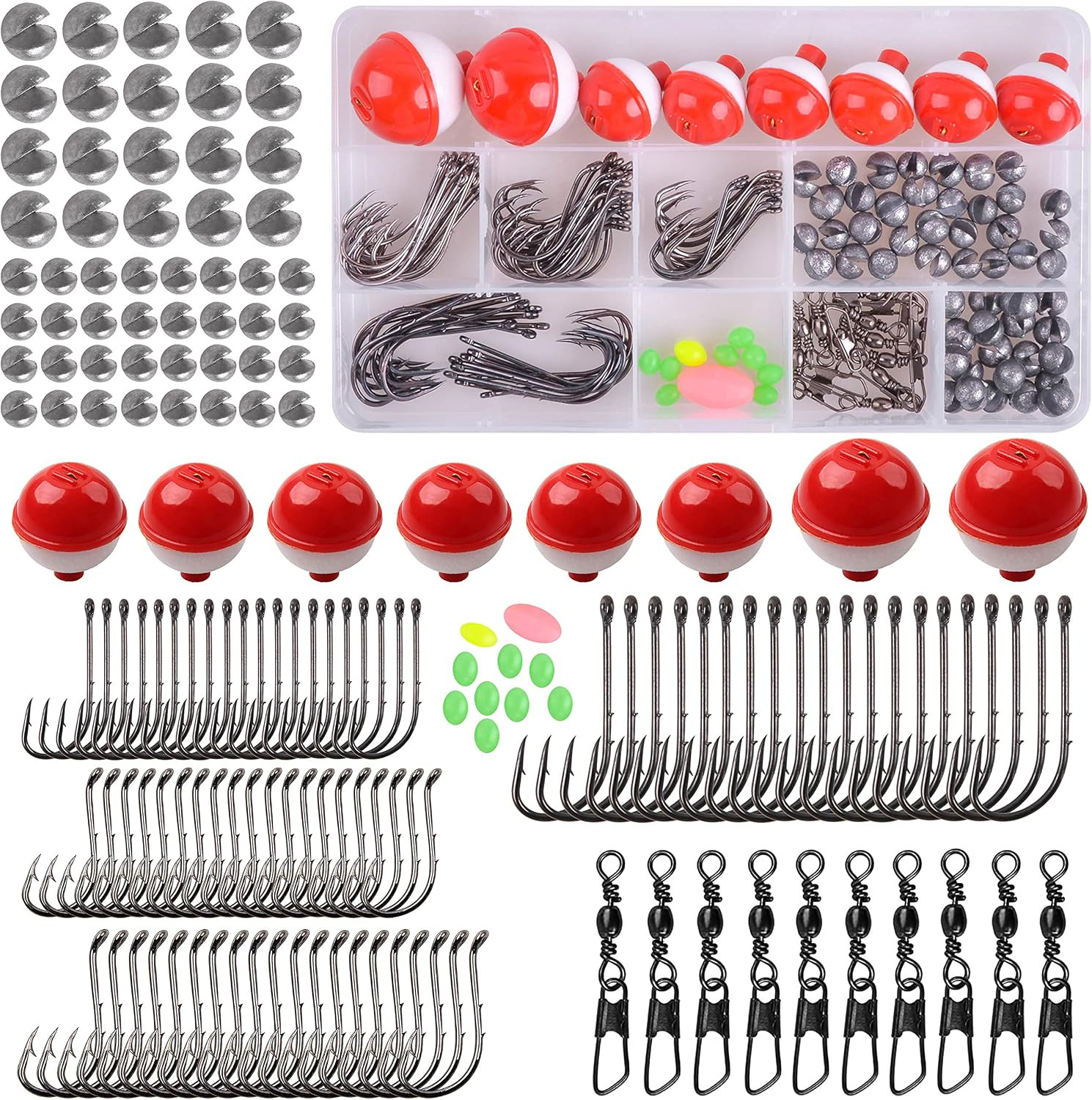 Lightweight 160-Piece Fishing Tackle Box - Perfect for Trout, Catfish & Panfish