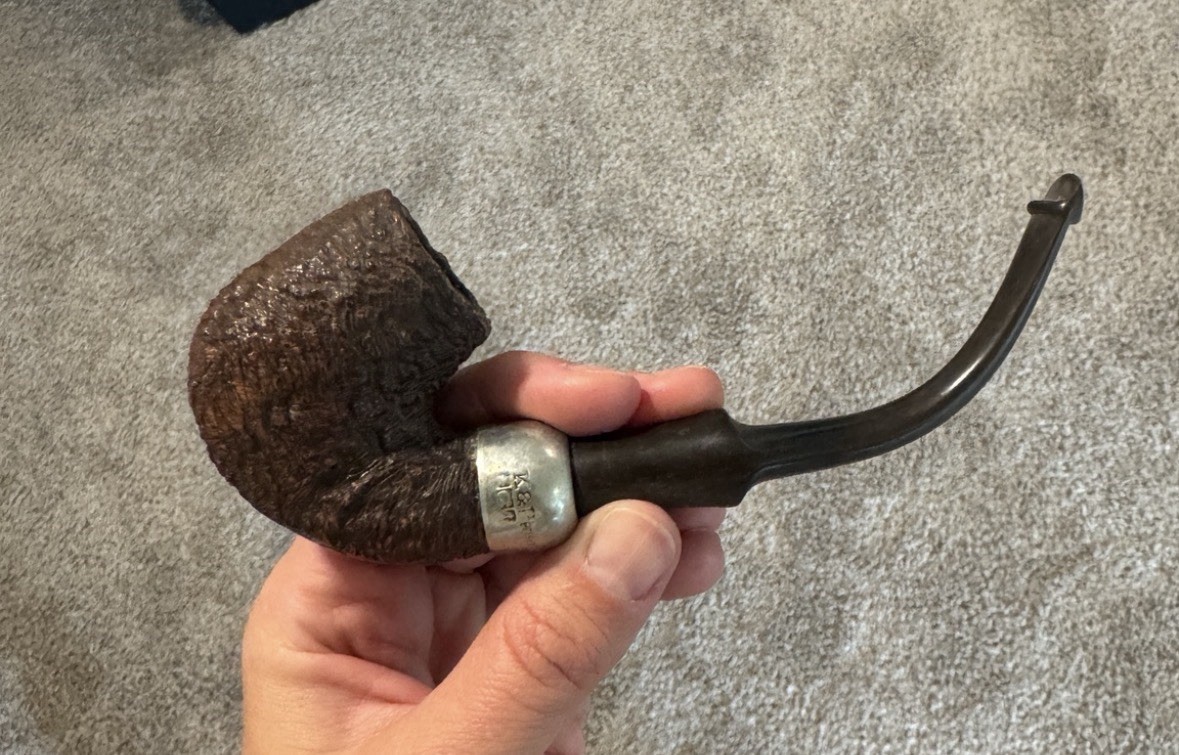 Vintage Tobacco Pipe Collection with Wooden Display Stand | Peterson, GBD& more