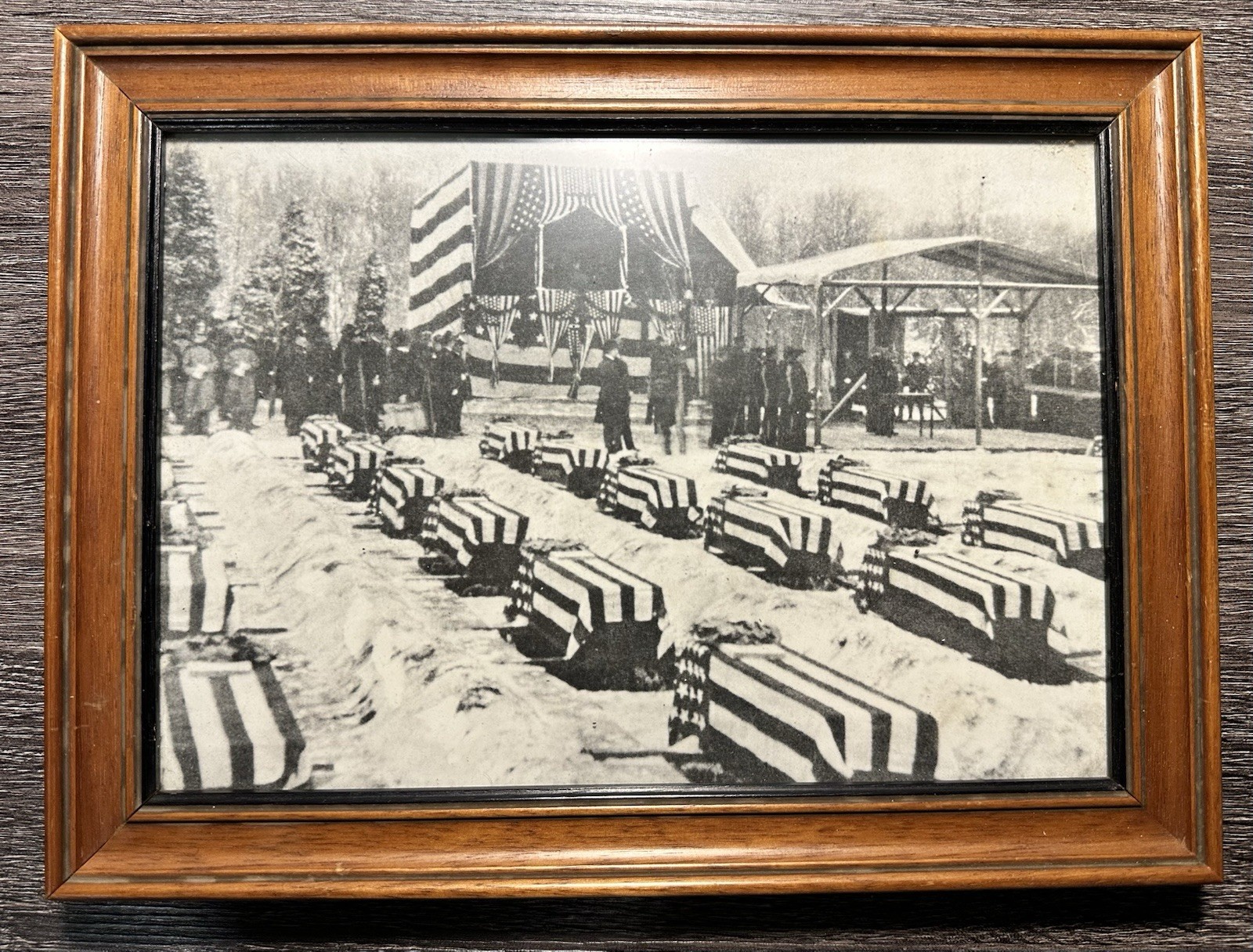 Spanish American War - Arlington Cemetery - Original Framed Antique Photograph