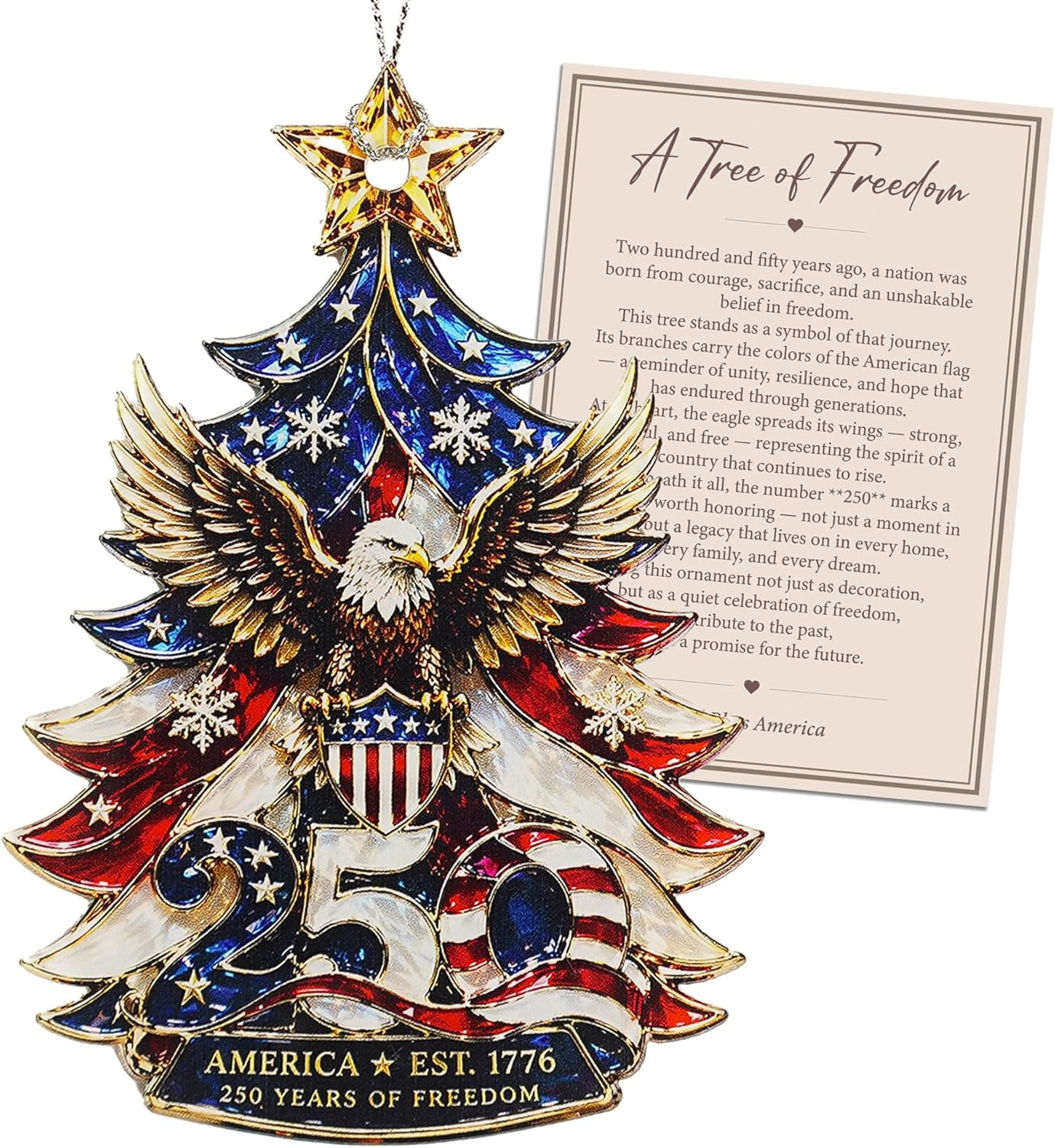 Ornaments - 250 Anniversary USA Merchandise -  Ornament 2026 - United States 25