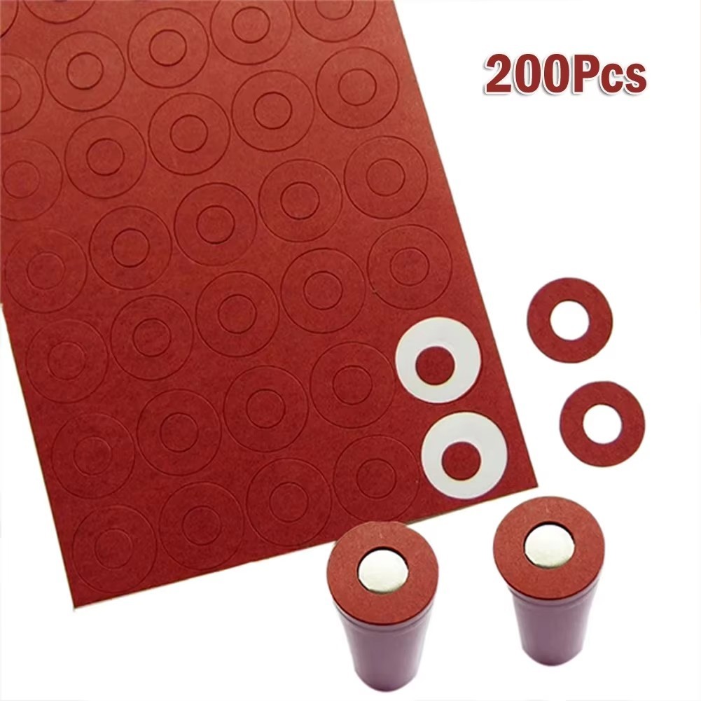 200pcs Battery Insulation Rings Adhesive Paper Gaskets 18650 Cell Weld Protect