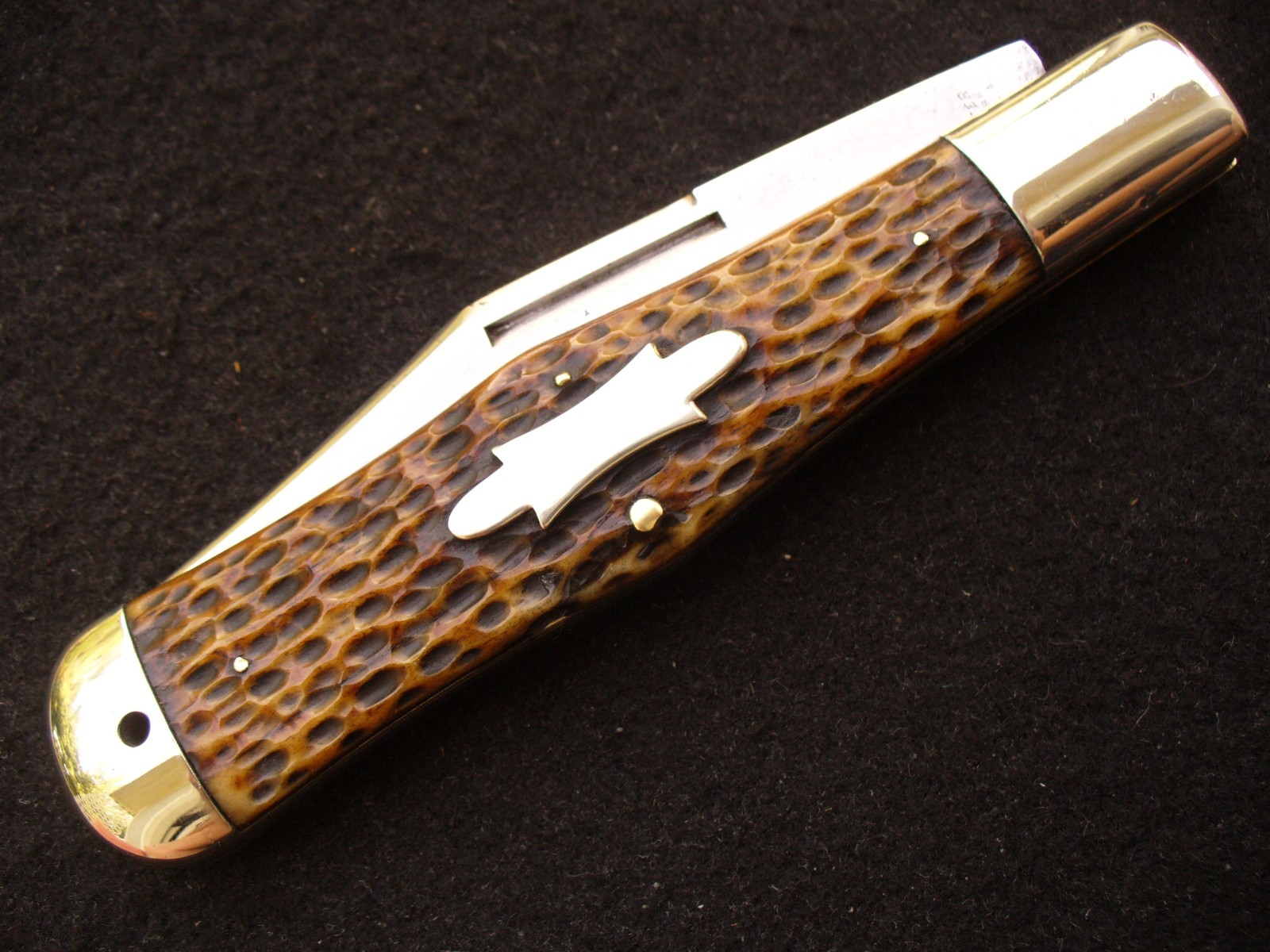 Vintage Winchester USA #1920 Bone Coke Bottle Folding Hunter Knife 1919-'42 Exc