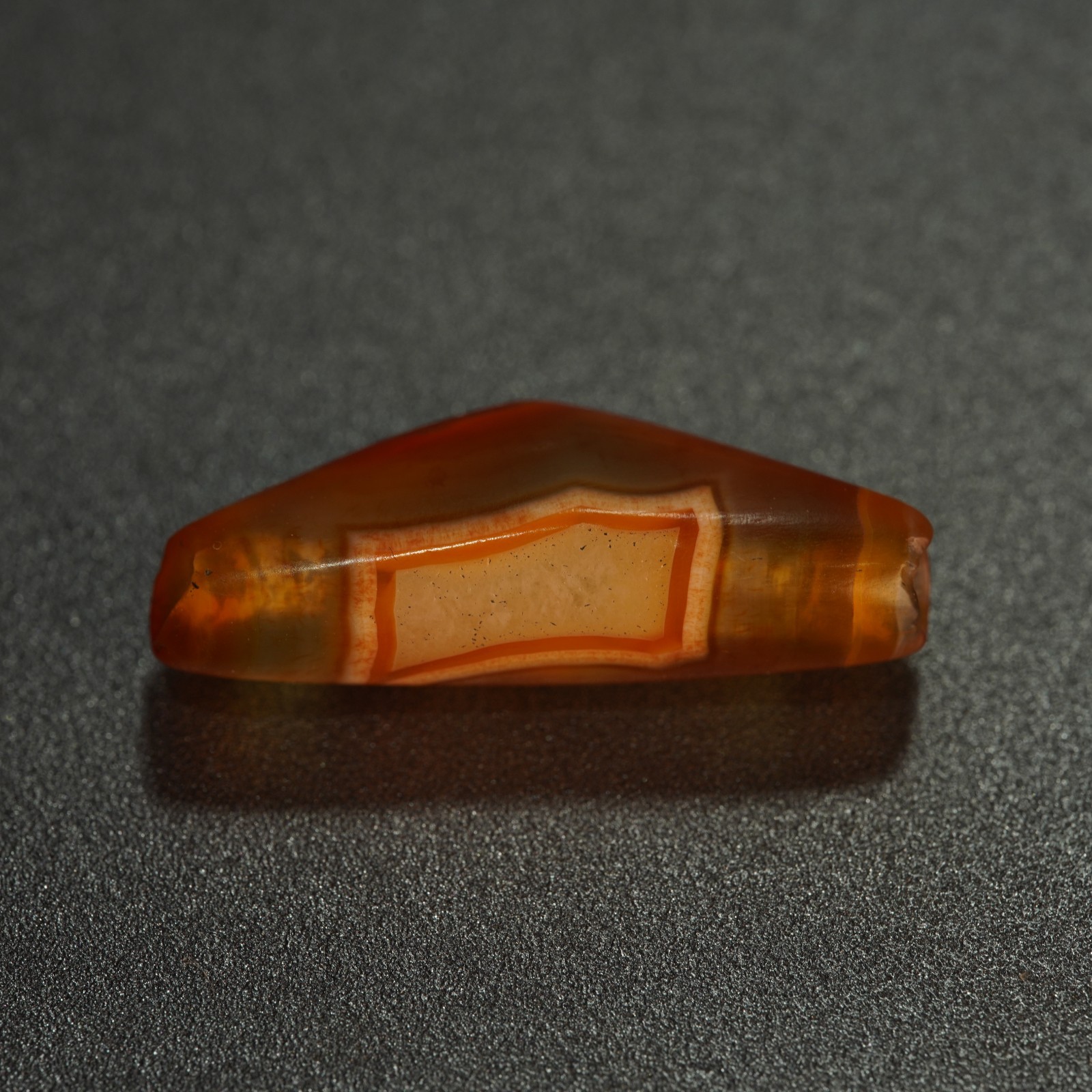 Old Agate Bead, Red Carnelian Banded Loose Bead for Handmade & Decor 3.0g