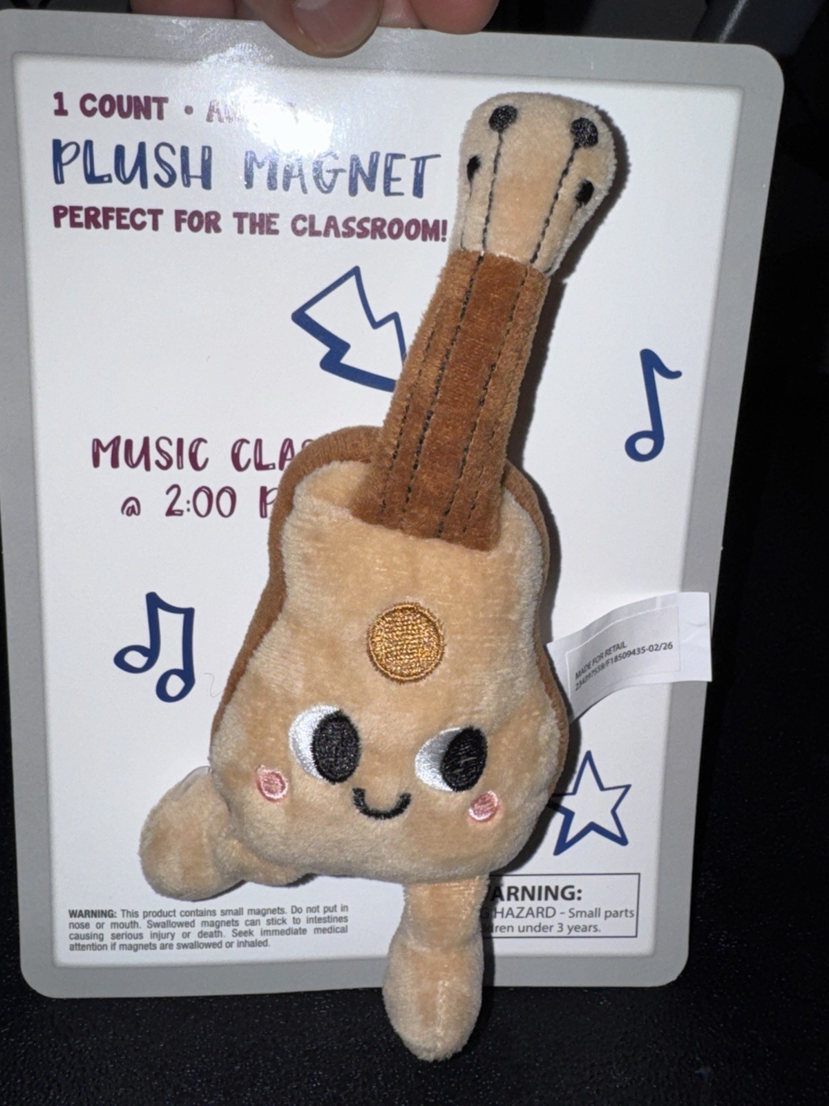 Cute Plush Guitar Magnet Kawaii Fridge Locker Decor